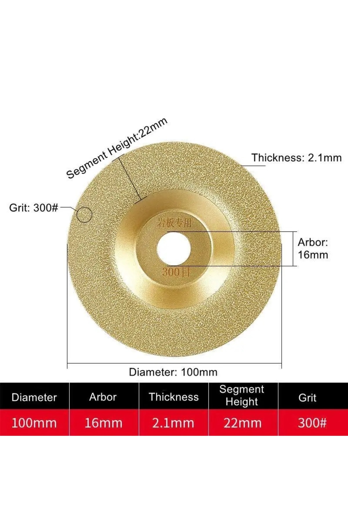 Bileme diski Altın Renk 100mm Elmas yüzeyli Avuç Taşlama Uyumlu Cam Mermer Granit Kesme zımparalama
