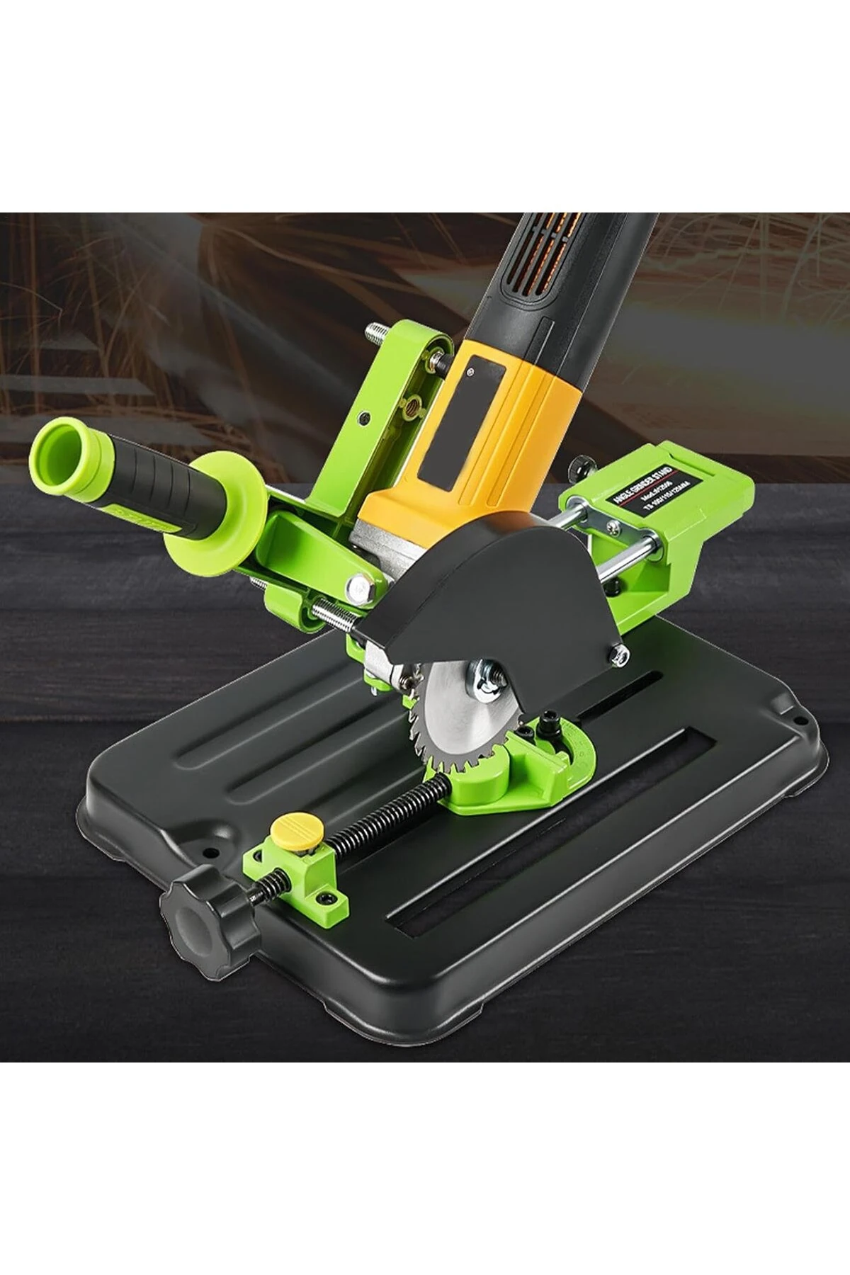 Açılı Kesme Ve Taşlama Standı Kızaklı 115/125mm Avuç Taşlama Makinesi Tezgahı Kayar Mil Mengeneli