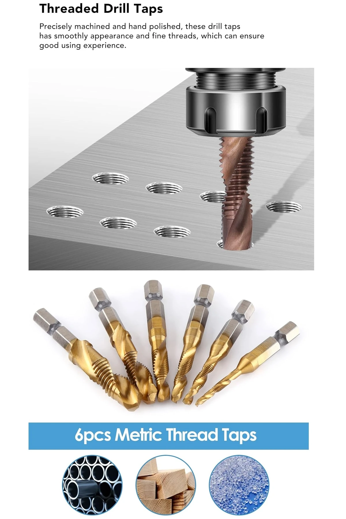 Klavuz açma seti ve Pah delme Freze Matkap uç Seti Titanyum 12 Parça