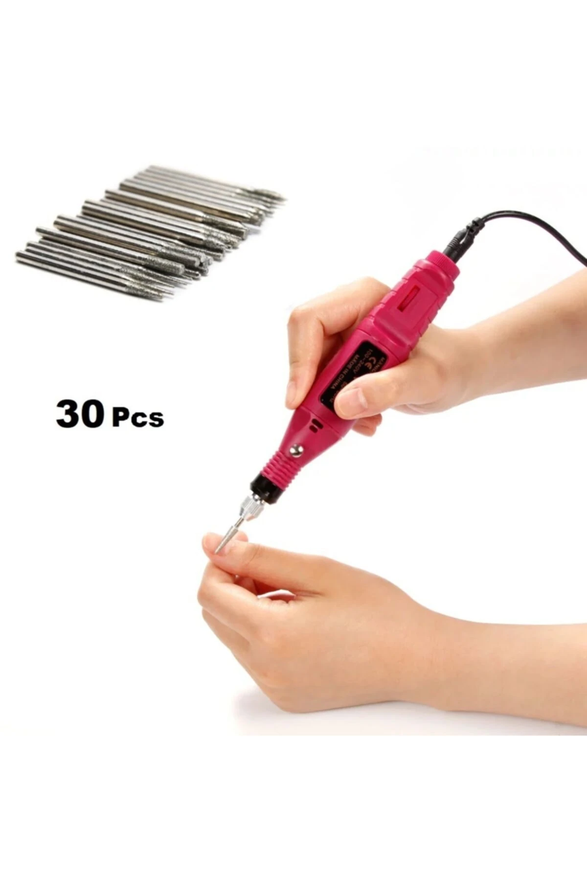 42 Parça Protez Tırnak Kuru Manikür Freze Ucu Seti Temizleme Parlatma Manikür Pedikür Uç Seti Keçeli