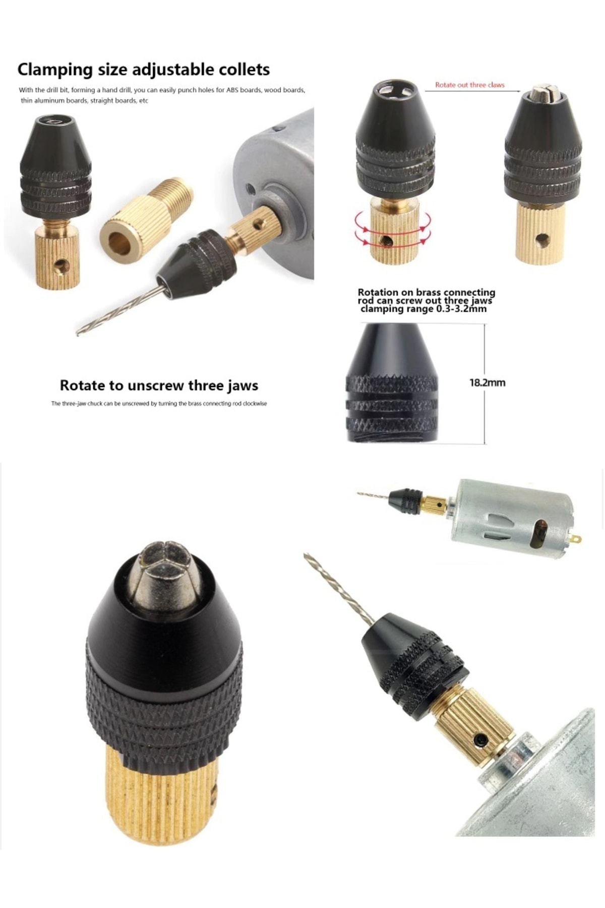 Motor Mili Için Otomatik Mandren 3.17mm Kaplin M8 Kısa Kuyruk Gravür Makinesi Mandreni Ödev Proje