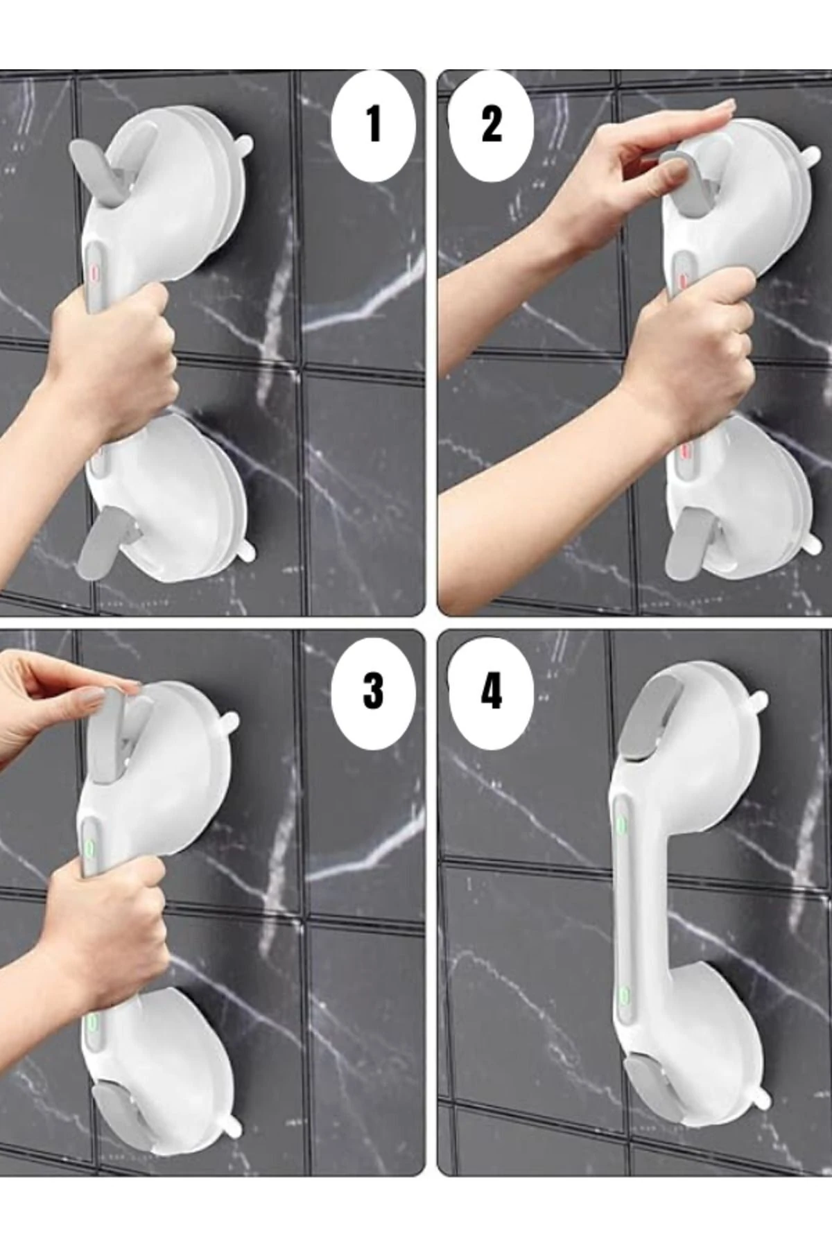 Banyo Güvenlik Tutacağı: Banyo Ve Tuvaletlerde Kullanılmak Üzere Kilitli Vantuzlu Yardımcı Tutacak