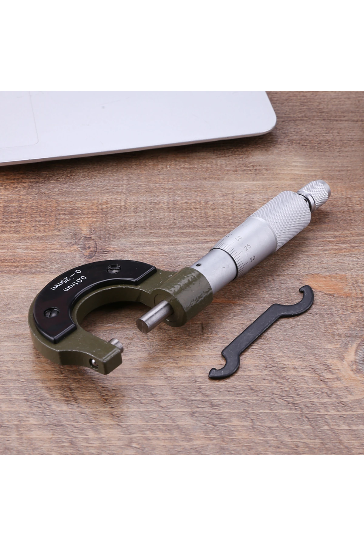 Mekanik Mikrometre Kalınlık Ölçer Hassas ölçüm kumpas 0-25 mm 0.01 mm ölçme