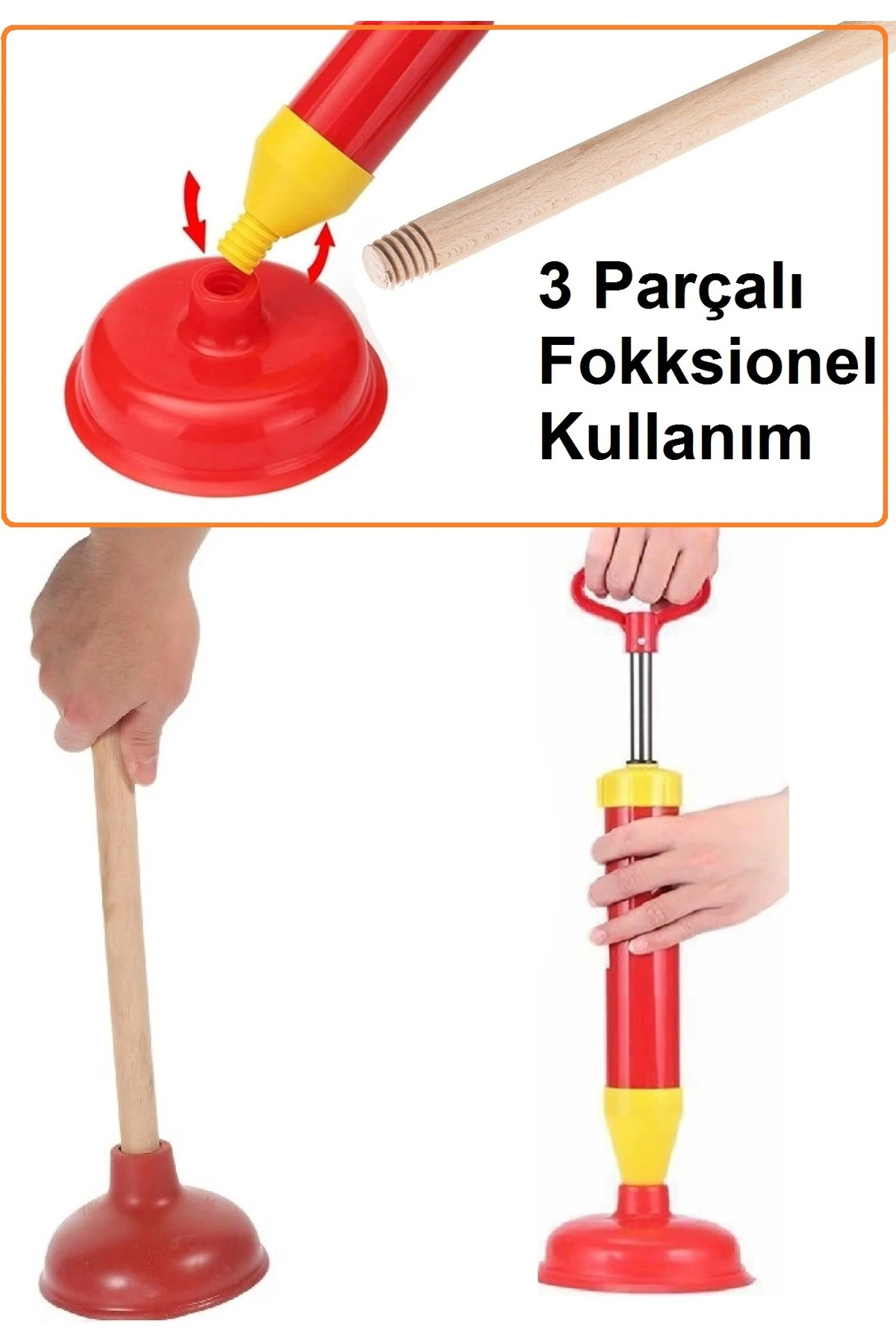 Klozet sifon Banyo evye vakum pompası kaucuk başlık güçlü vakum pompa küvet tıkanık açma pompa 3lü