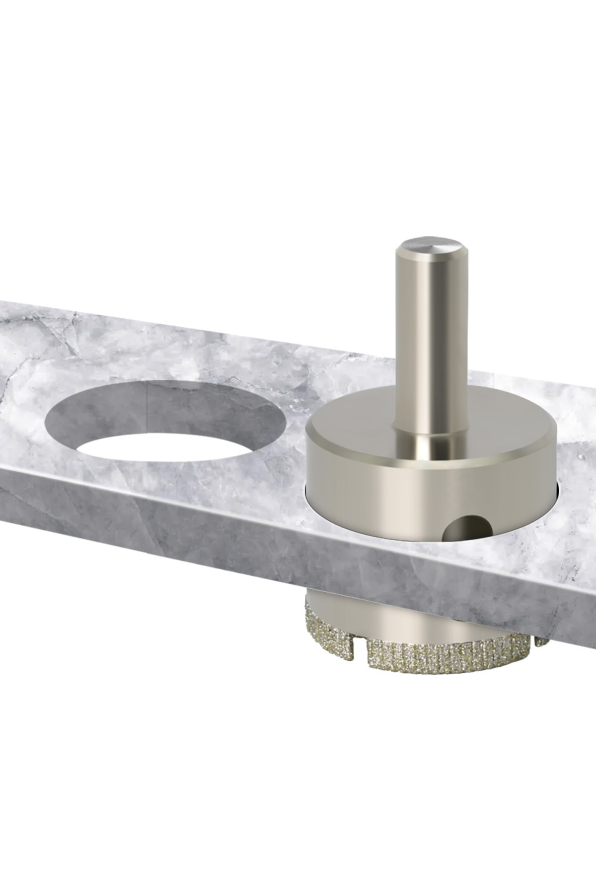 Cam Mermer Granit Delme Pancı 55mm Matkap Için Elmaslı Delik Karot