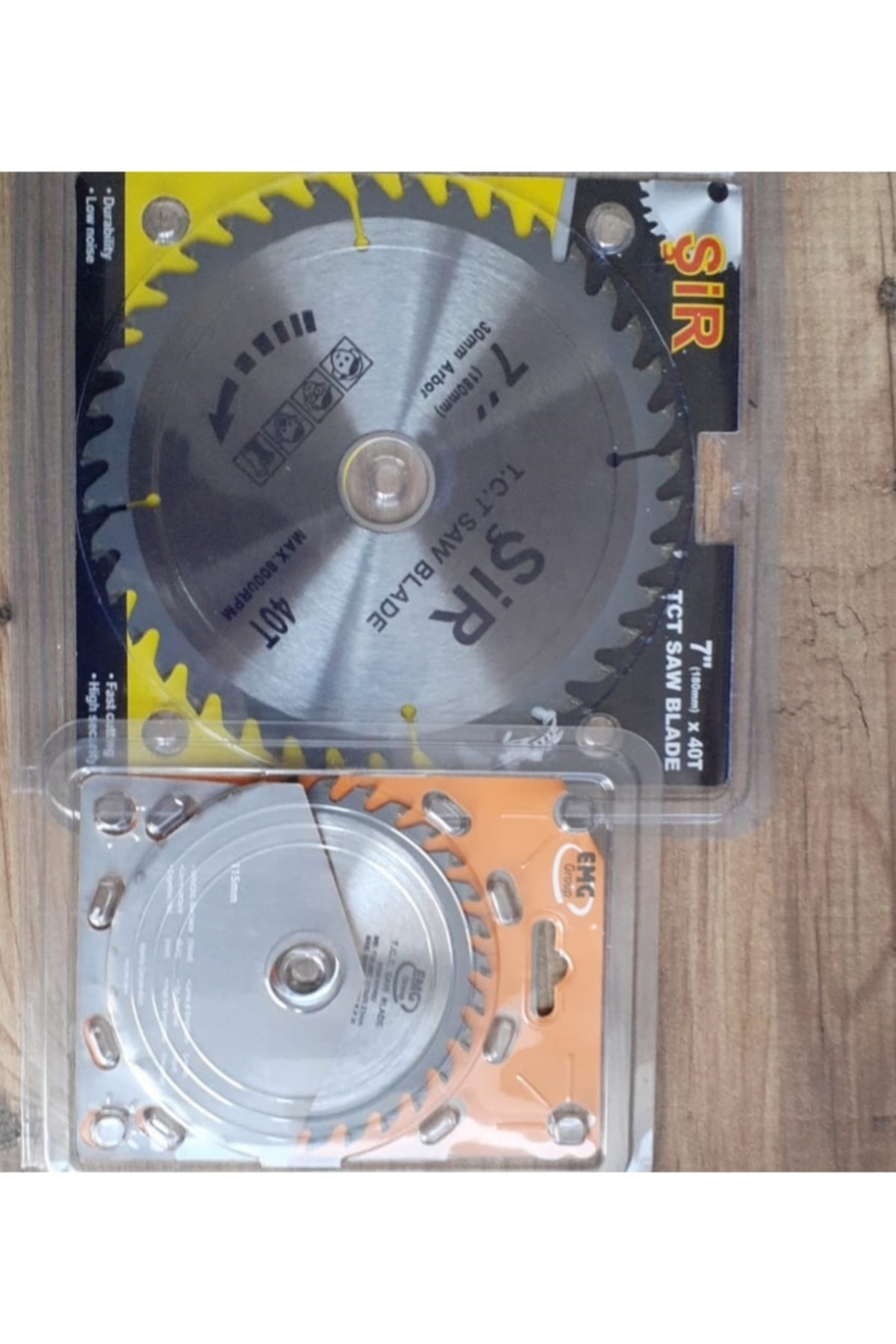 180mm ve 115mm Ahşap Sunta Kesme Diski Elmaslı Turbo Kesici Daire Testere Tct Blade 2li Set
