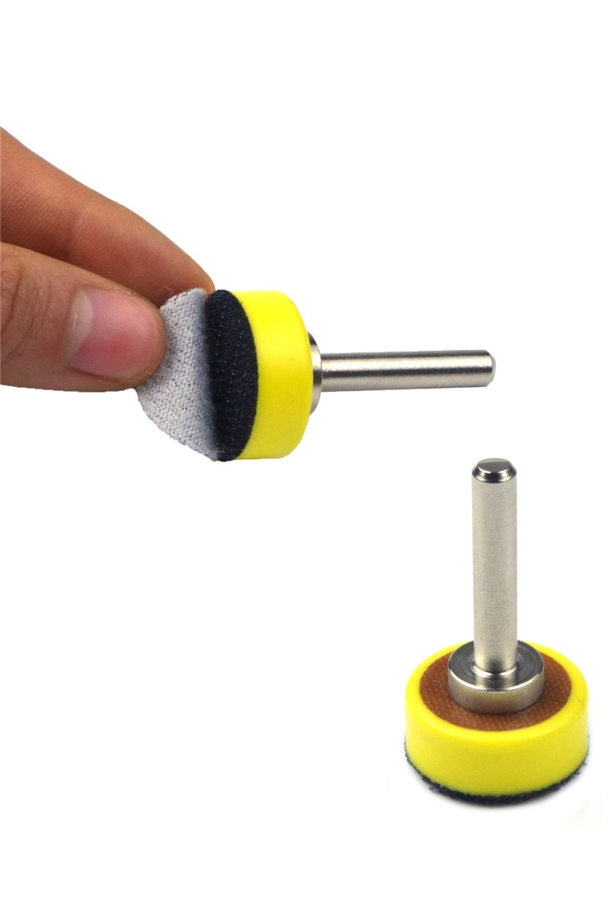 Dremel Tarzı Gravür Makineleri Için Mini Cırtlı Zımpara Tabanı 3.17mm Sap 25mm Pad