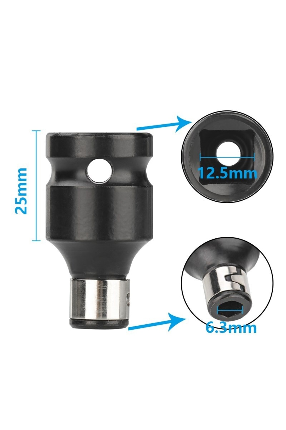 1/2 Matkap Chuck Mandrenli Adaptör Somun Sökme Makinesini Hex Bits Uç Dönüştürme Aparatı