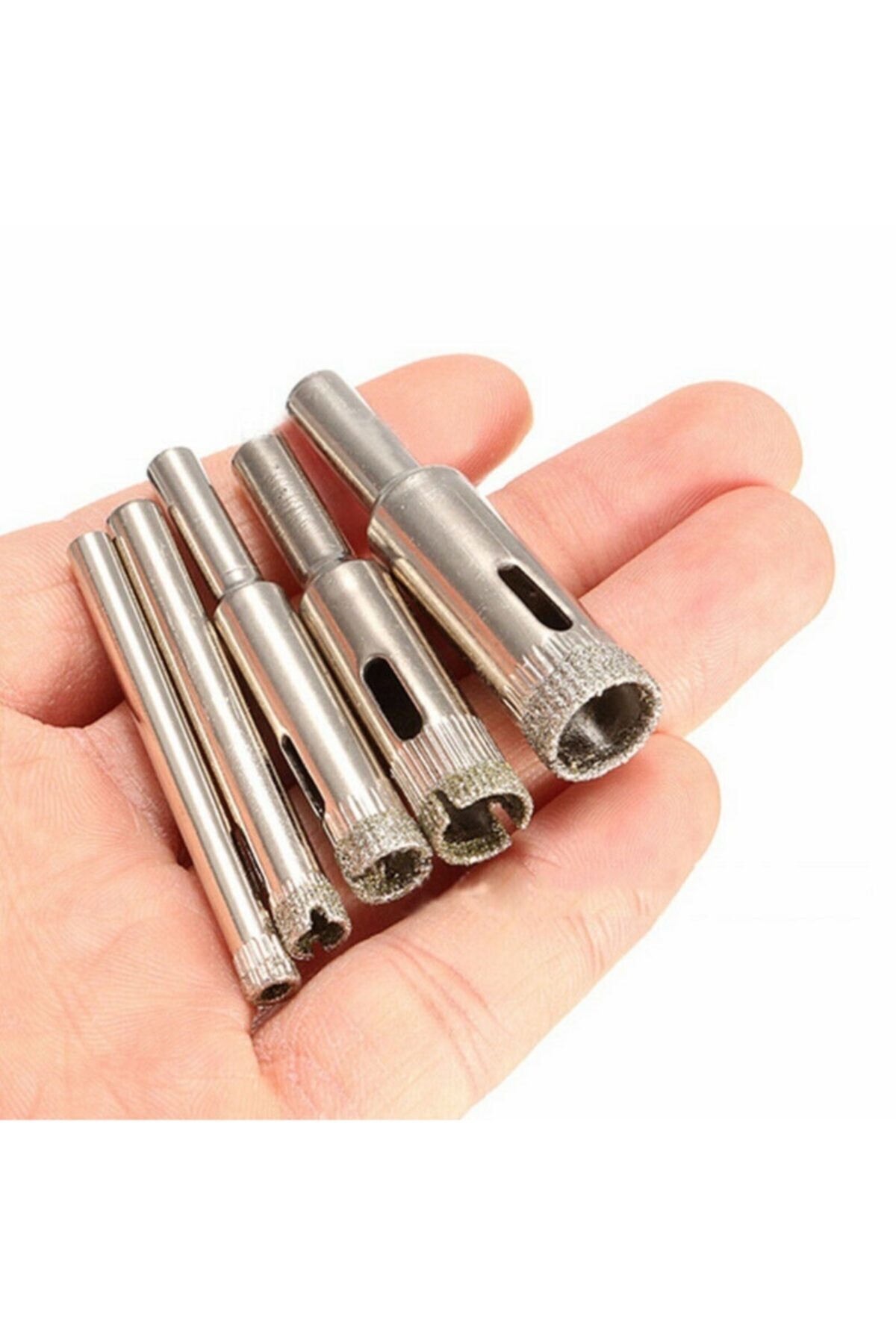 Mermer Granit Fayans Cam Yuvarlak Delme Pancı 10mm 12mm 14mm Elmas Uç Delik Açma Matkap Karot 3 Lü