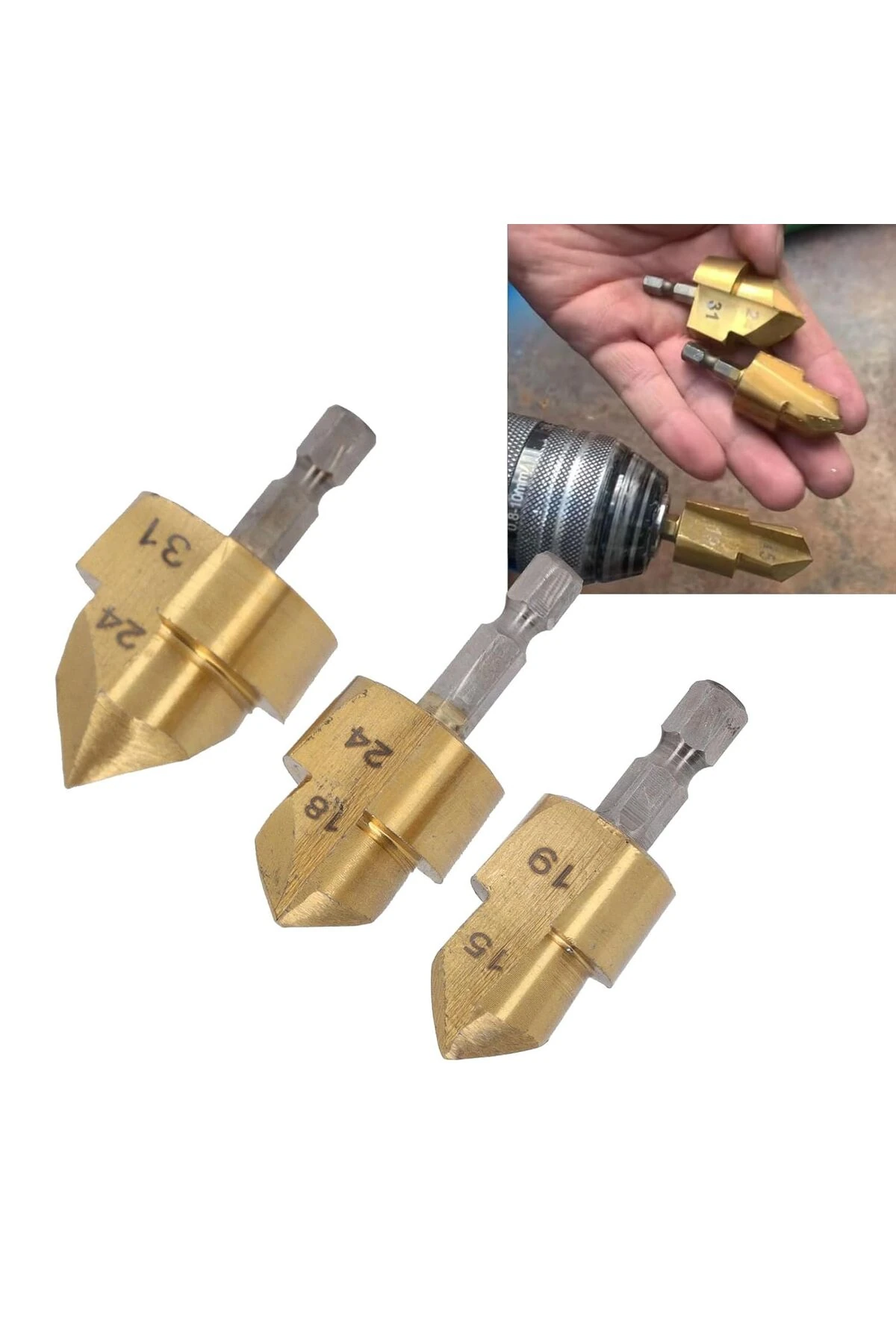 Pvc Boru Havşası Pprc Boru Onarımı Için Rayba 3lü Matkap Uc Boru Tamir Delme Genişletme Tıraşlama