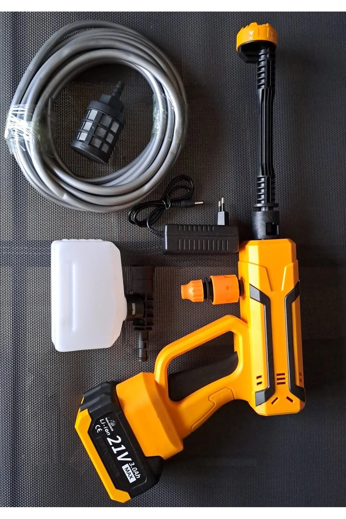 Basınçlı Araç Yıkama Makinesi Akülü Şarjlı Kablosuz Yüksek Basınçlı Tabanca Köpüklü Yıka