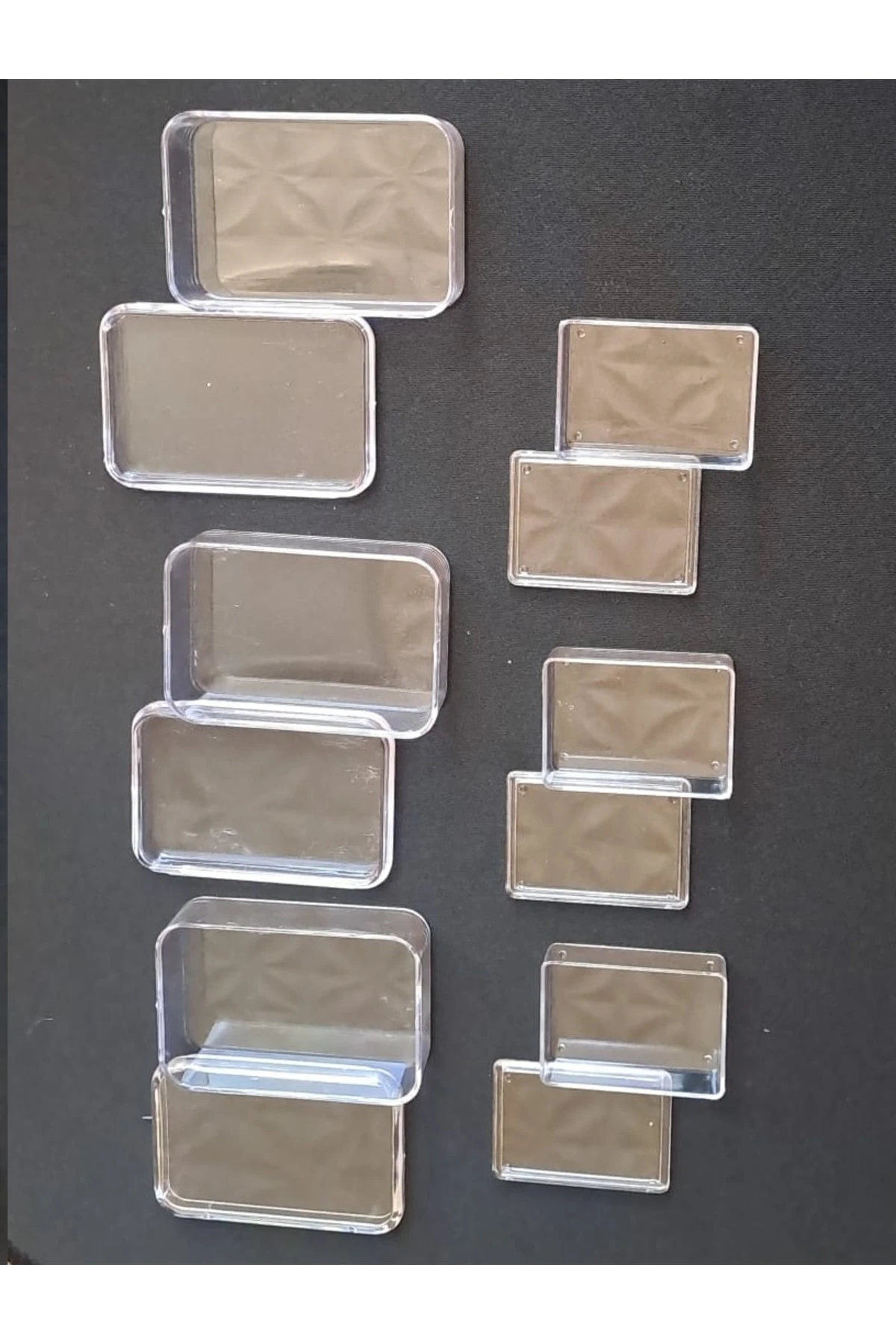 Şeffaf Kapaklı Organizer Kutu Seti 12 Parça Saklama Renksiz 6 Kutu Takımı Kuyumcu Olta