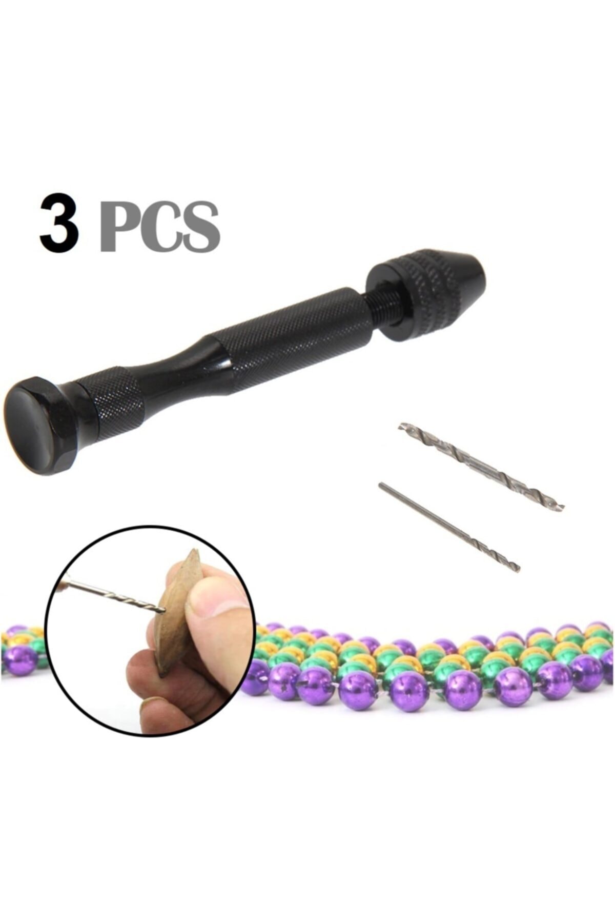 Mini Çok Amaçlı Detay Çalışma Mengenesi 57 Mm Ve Mekanik El Matkabı Seti 4.6mm 2 Li Matkap Ucu Set