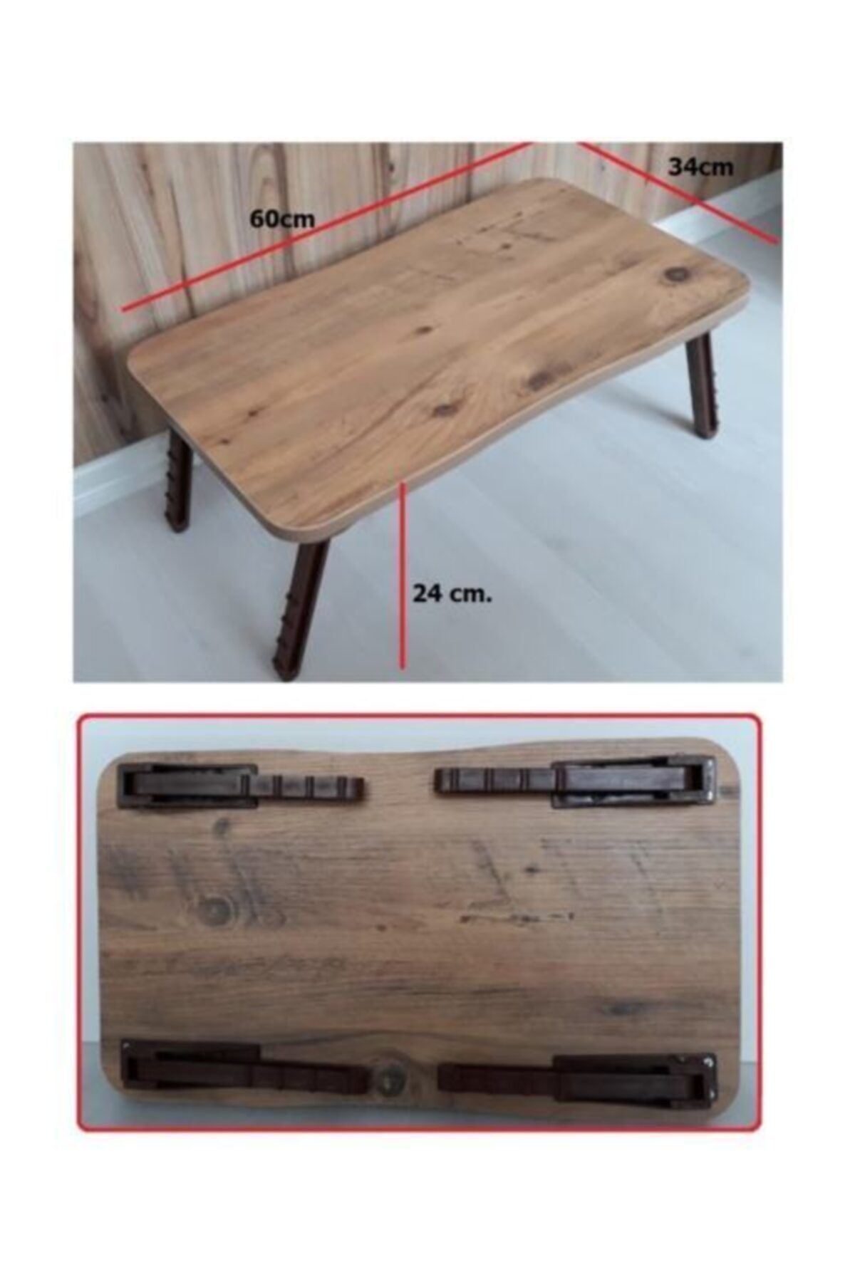 Yemek Servis Sehpası Katlanır Ayaklı Laptop Notebook Ders Çalışma Masası Servis-ceviz