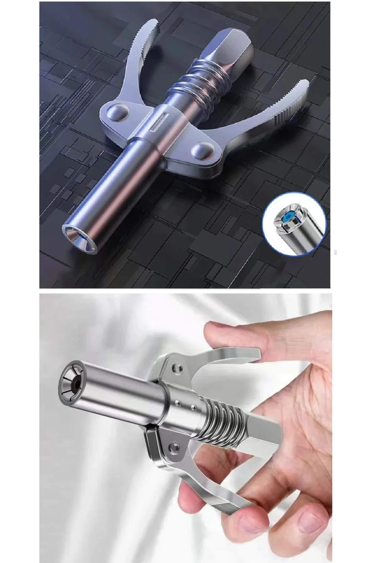 Mandallı Kilitlemeli Gres Pompası Kelebek Gres Yağı Basma Doldurma Tabancası