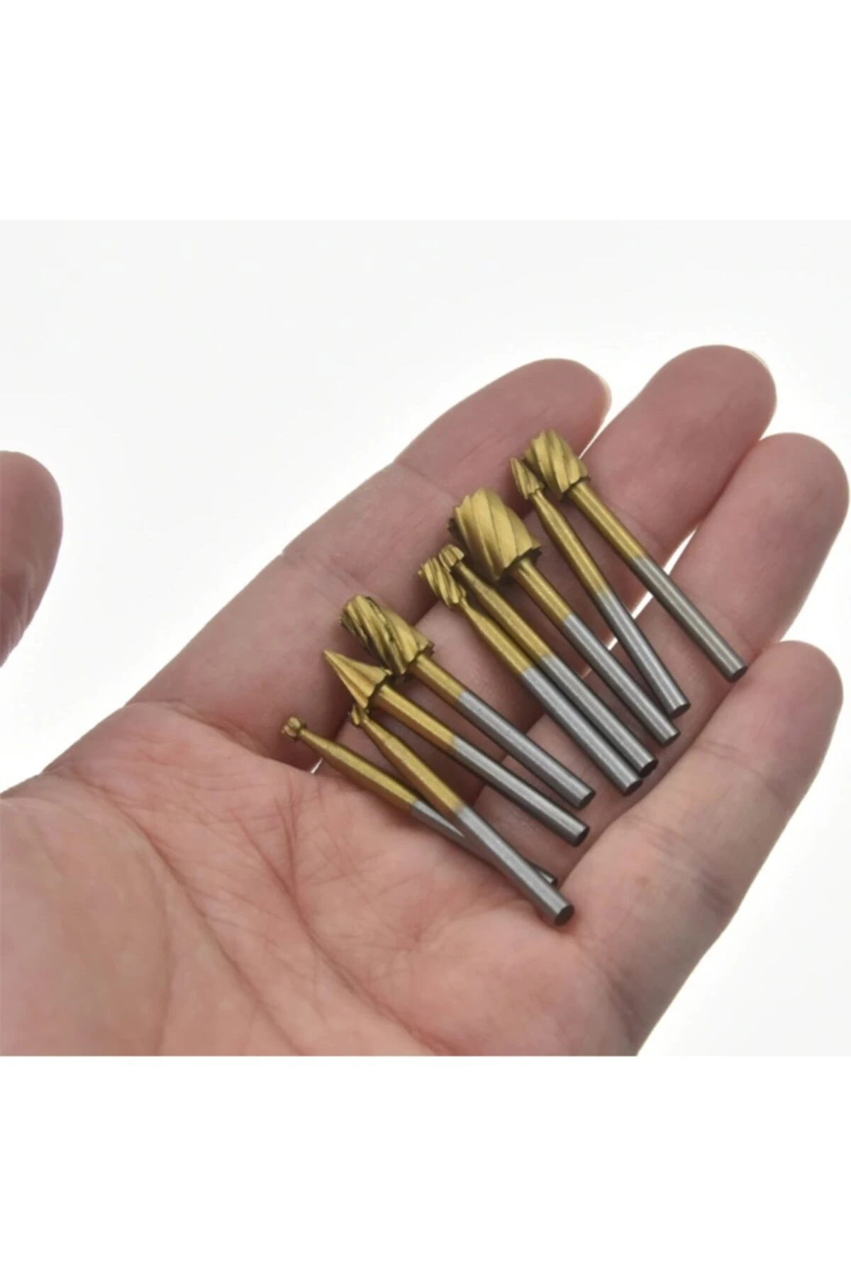 10 Parça Hss Titanyum Ahşap Için Freze Uç Seti Dremel Benzeri Gravür Makinası Için Kalıpçı 3mm Şaft