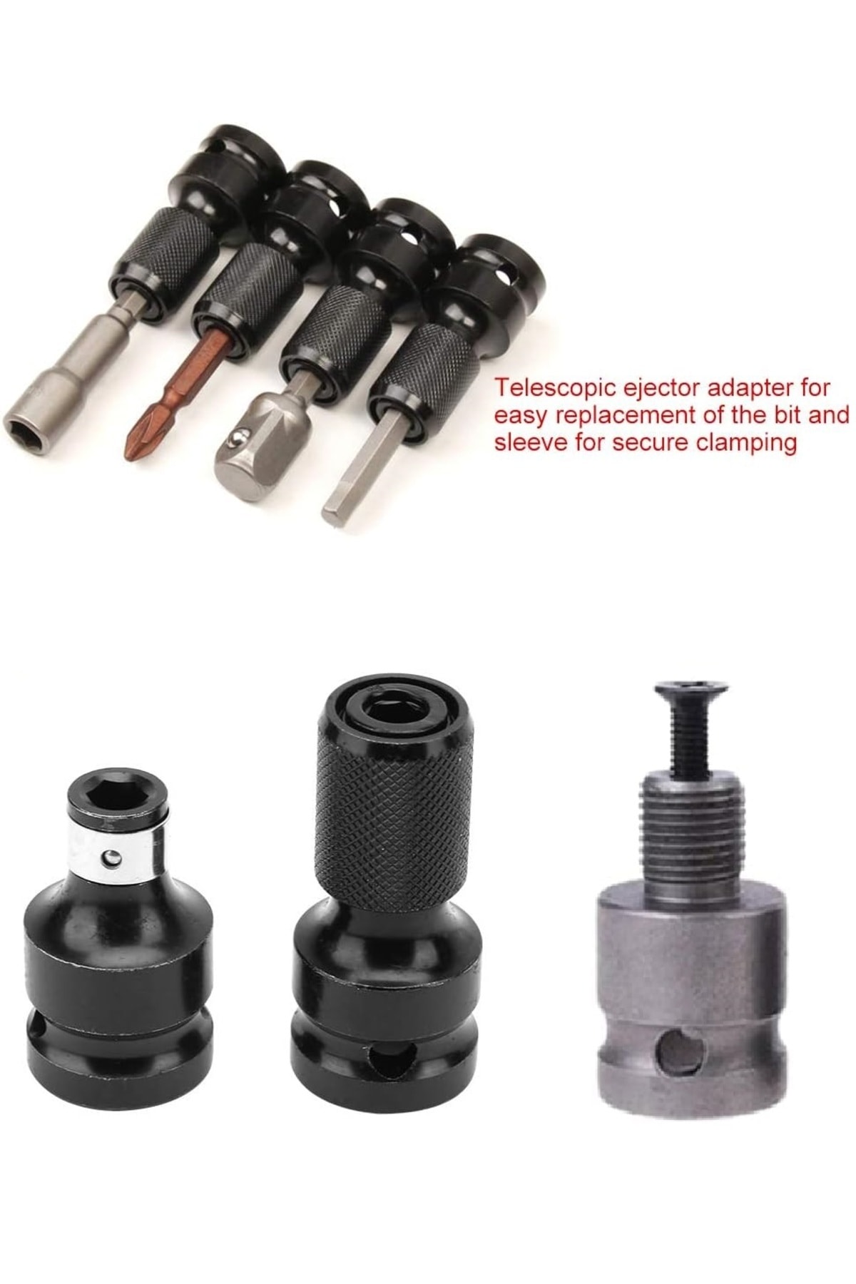 1/2 Matkap Chuck Mandren Adaptör Somun Sökme Makinesini Hex Bits Vidalamaya Dönüştürme Aparat Seti