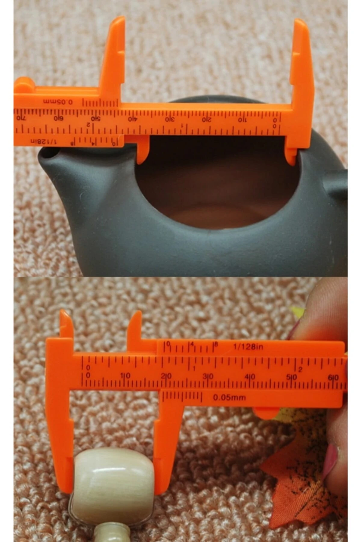 Hassas Mekanik Plastik Kumpas Inc Mm Ölçüm Kalınlık Derinlik Çap Ölçer Paslanmaz 150mm Beyaz