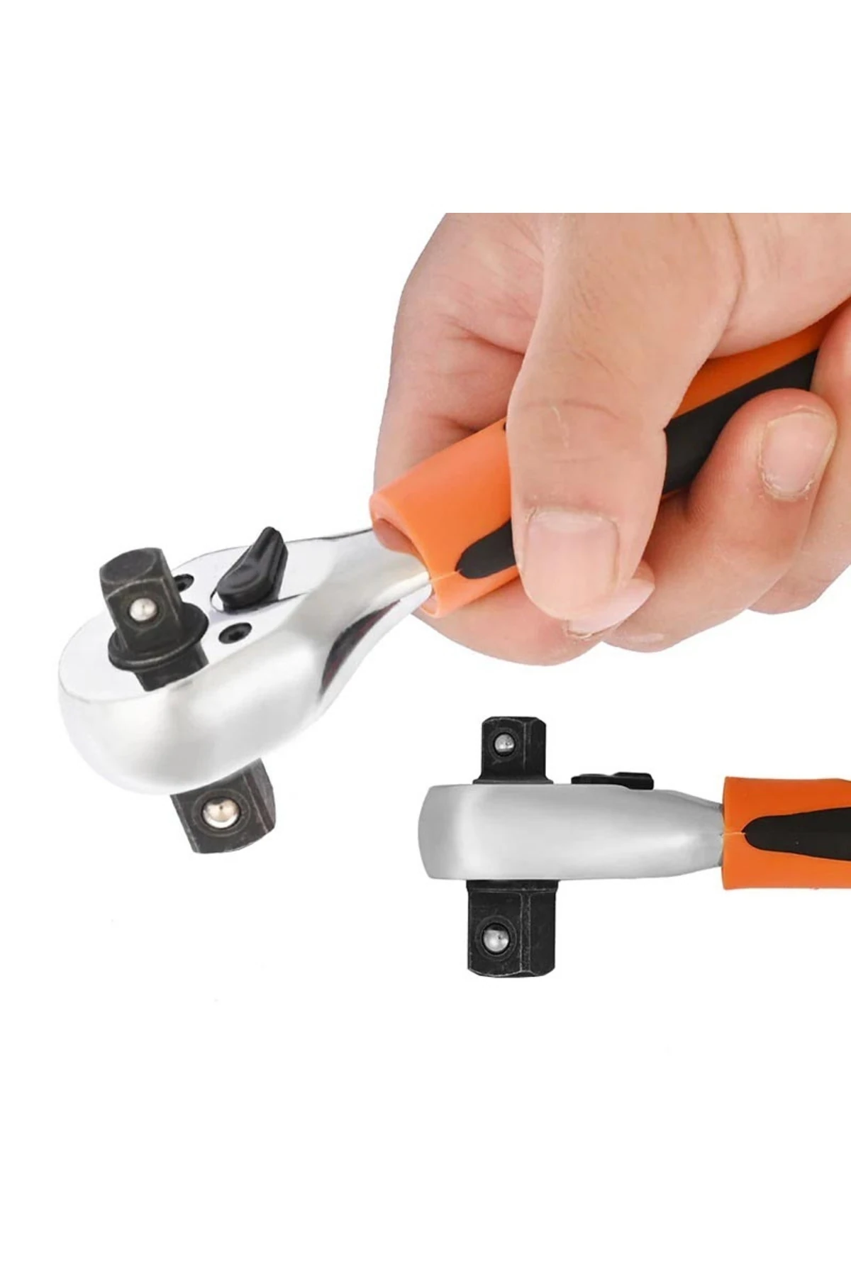 Cırcır Kollu Lokma Anahtarı 1/2 ve 3/8 Fonksionel lokma anahtarı 2si bir arada cırcırlı kol