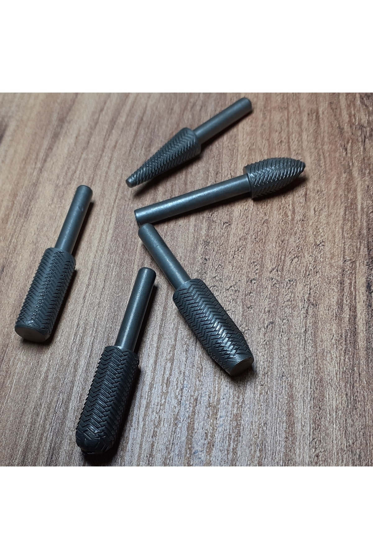 Rotary Bur Matkap Uçlu Eğe Seti 5 Li Takim Ahşap Metal Eğe Seti Ince Dişli