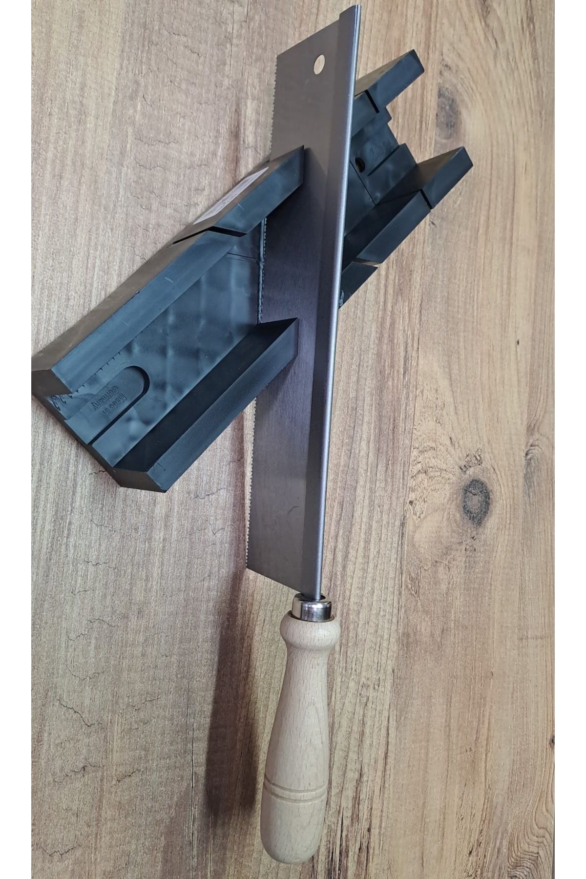 Gönye Köşe Kesim Kutusu Marangoz Hobi 90 45 Dereceli Kesim Aparatı Eğik Kesme Kılavuzu