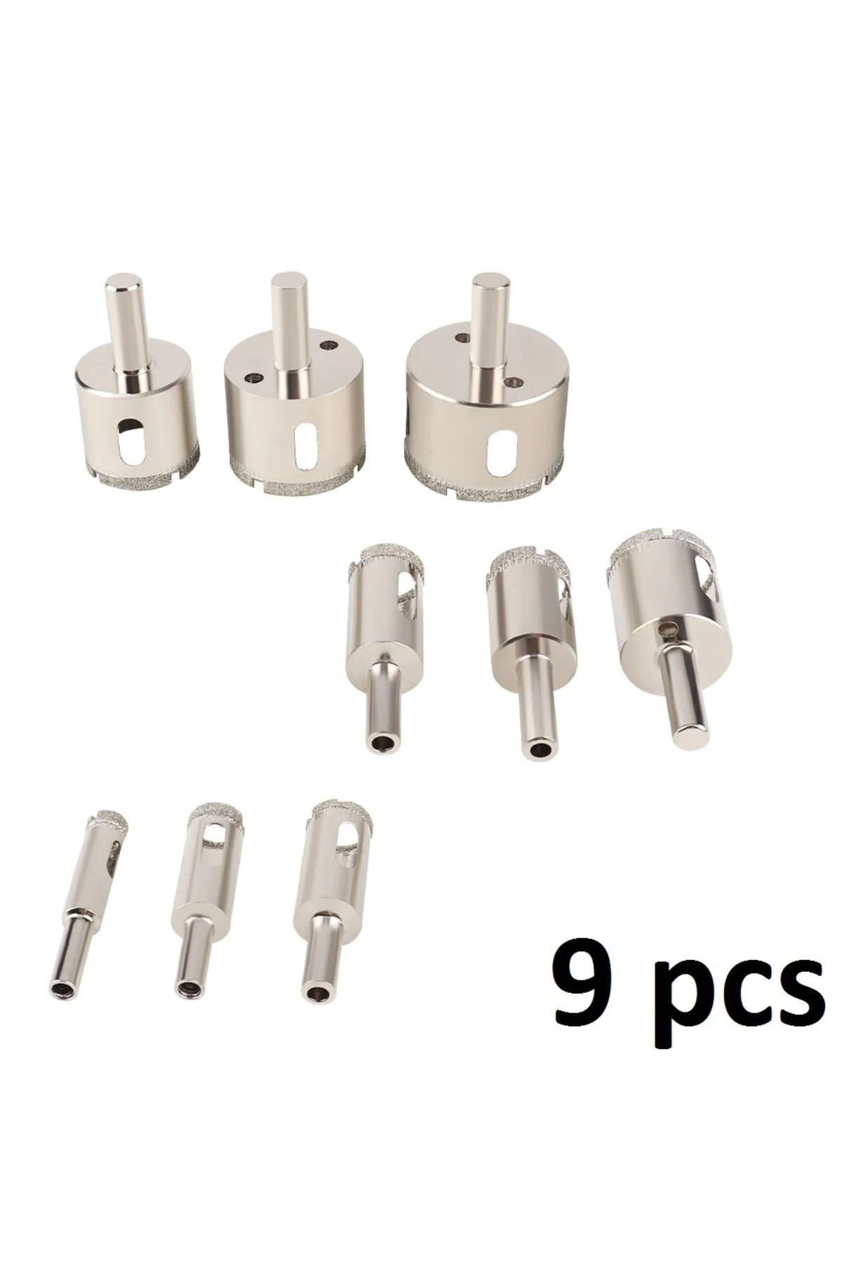 Cam Fayans Mermer Granit seramik porselen Yuvarlak Delik delme panç Seti Elmas Uç 6-30mm 9 parça