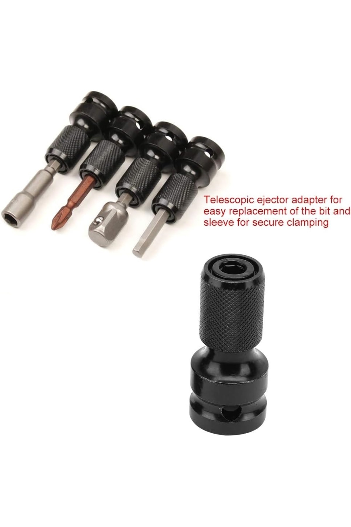 Torklu bijon Somun Sökme Darbeli Matkap için Bits altıgen Adaptör 4lü Set Yaylı Ağır hizmet Mandreni