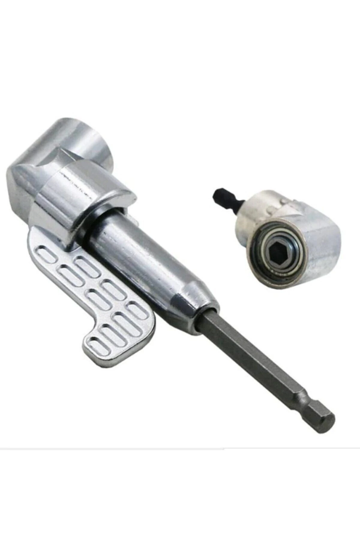 Köşe Vidalama Delme Kör Nokta Aparatı 1/4 Hex Matkap Adaptörü Kısa Ve Uzun Altıgen Girişli 2li Set