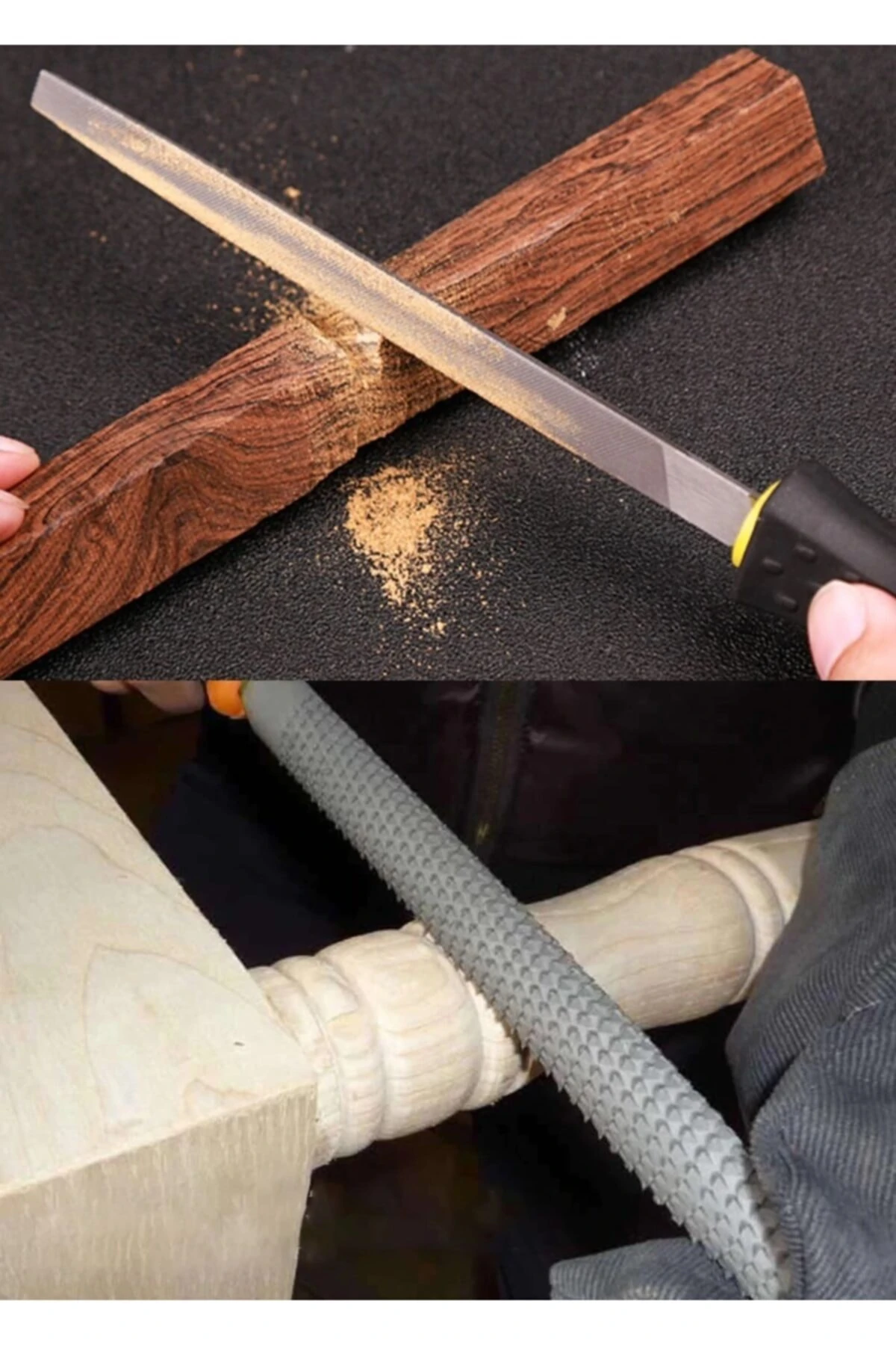 Hşap Törpü Metal Eğe Seti 32cm Büyük Boy 3 Gen Balık Sırtı Düz Törpü 3lü Takım Törpüleme Eğeleme