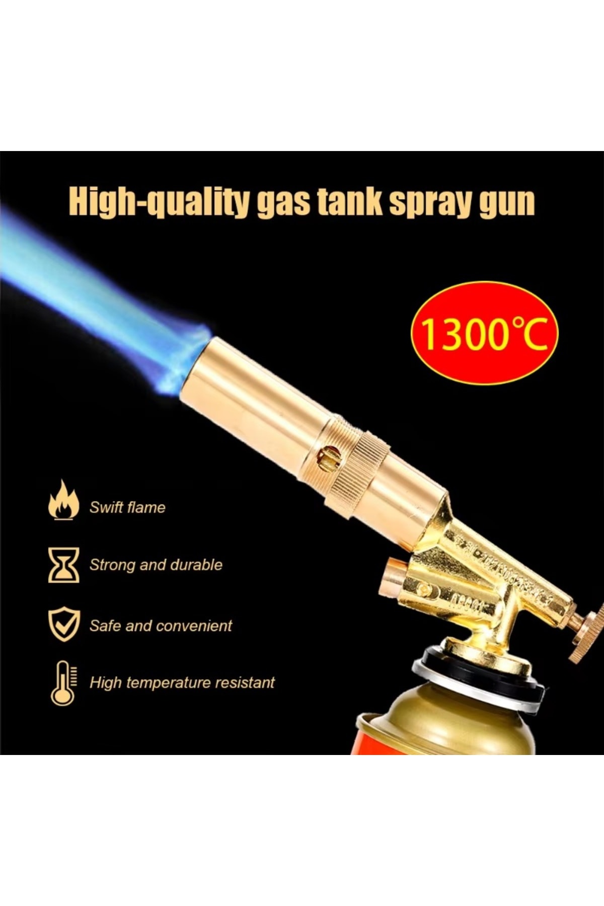 Tamirci Kaynak Şalama Pürmüz Yüksek Alevli Çakmak Metal Kafa Pürmüs 5li Kamp Gazı Çakmaklı Torch Set