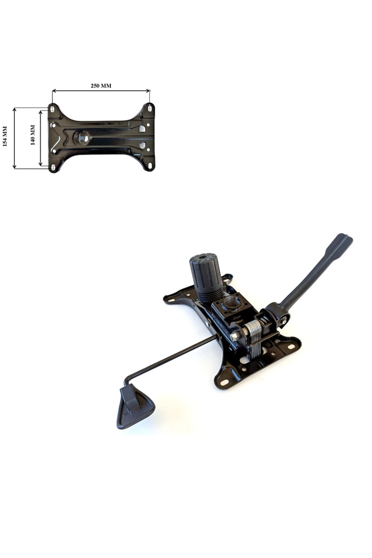 Ofis Büro Çalışma Koltuğu Için Çift Kol Metal Şase Mekanizma (15x25cm) Yedek Parça