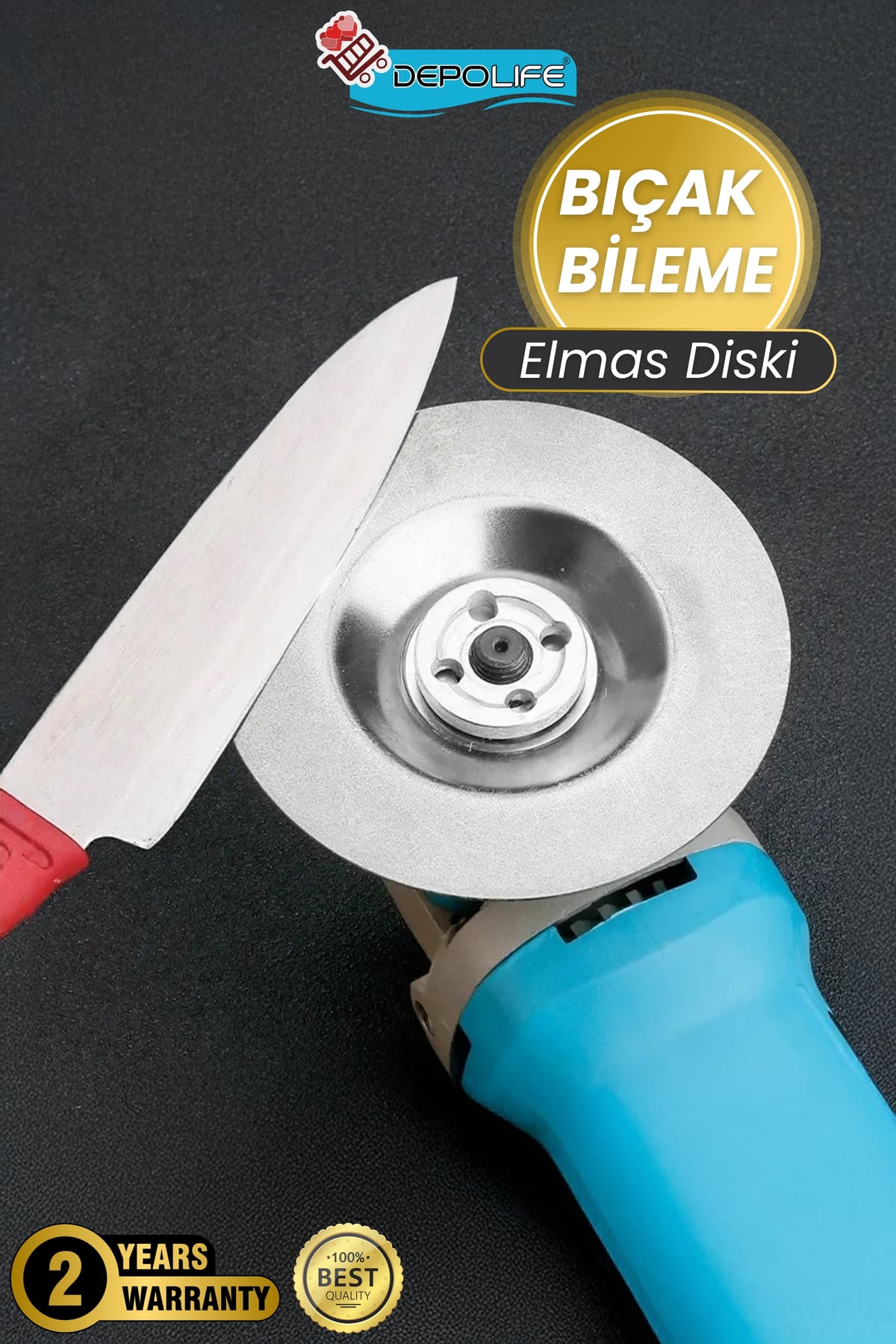 Bileme Için Elmaslı 100mm Disk Bıçak Satır Makas Bileyleme Diski Masat