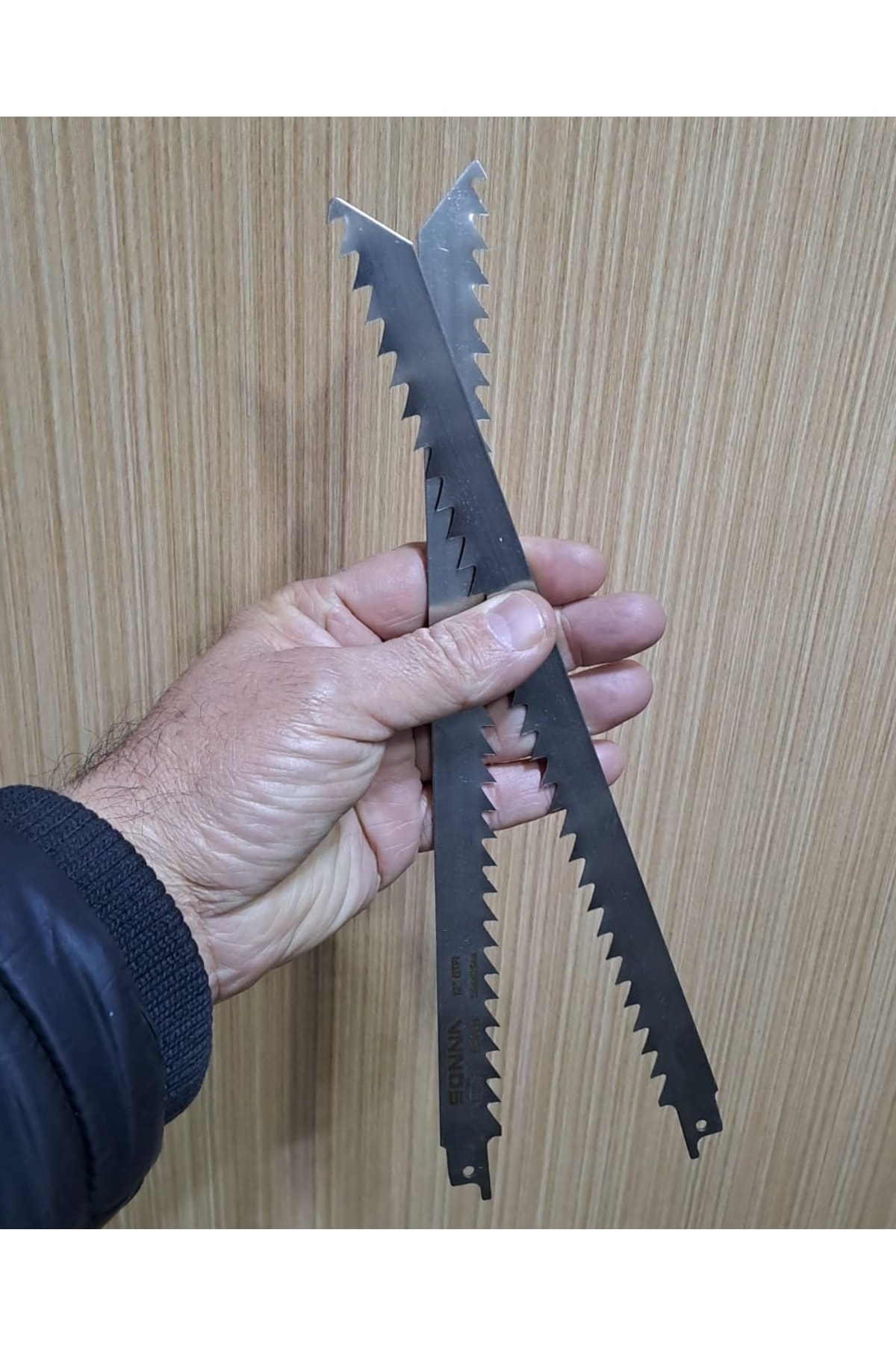 Tilki Kuyruğu Testeresi Kemik Kesme Ahşap Buz Plastik Kesme Ucu Paslanmaz Çelik 300mm (30CM) 2 Adet