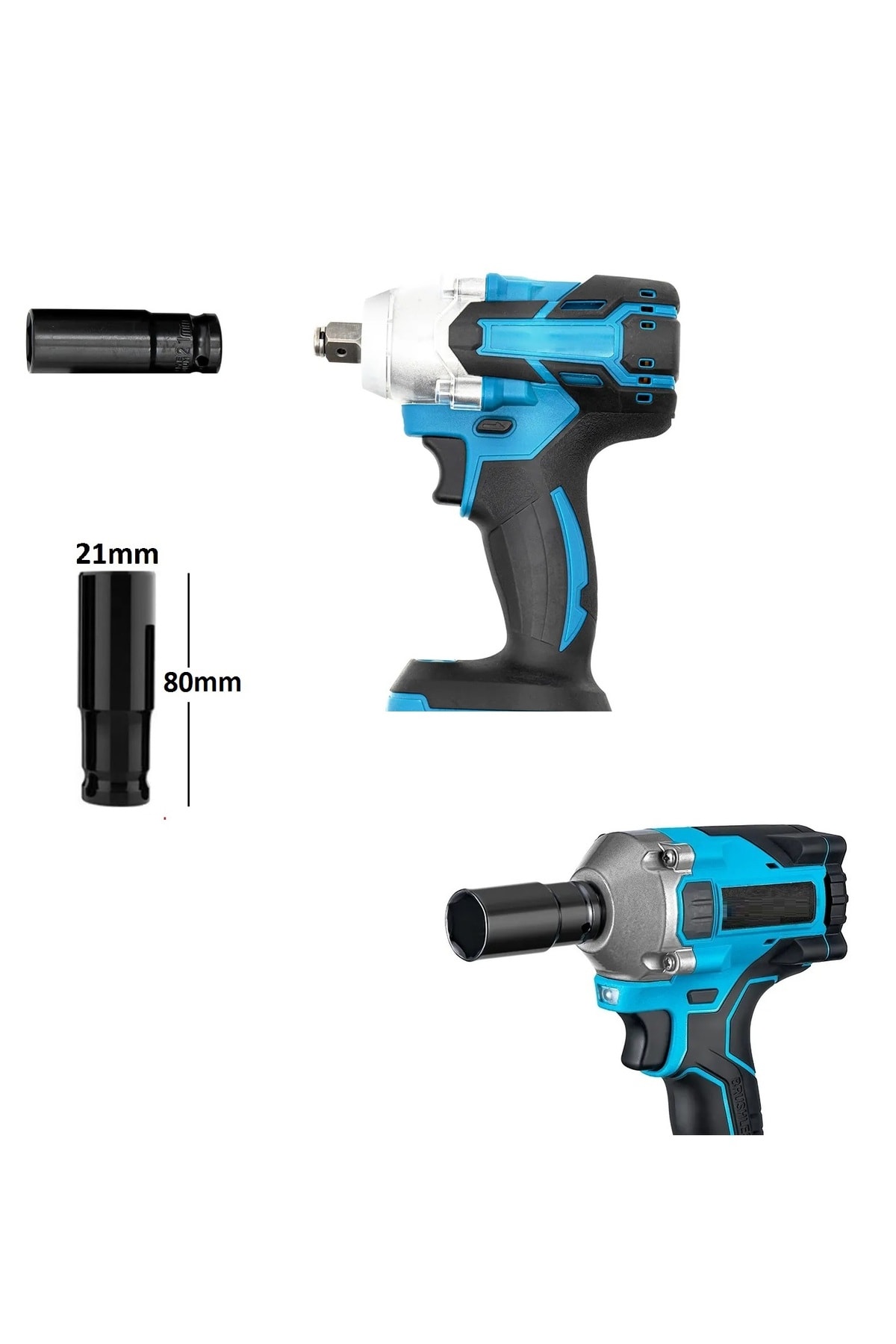 Somun Sökme Sıkma Torklu Makine için 21mm lokma anahtar Ağır hizmet boru lokma 1/2 to 22mm