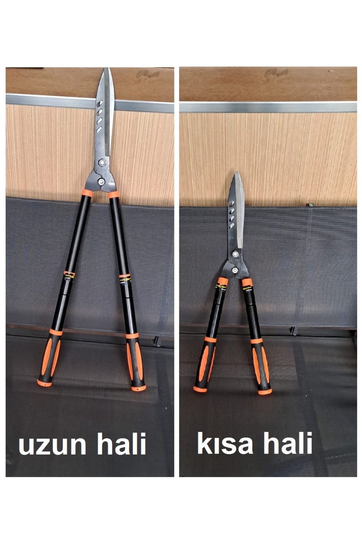 Bahçe Için Yüksek Ağaç Tepe Dal Kesme Makası Ve Çim Çit Budama Kesme Testere Seti 3 Parça