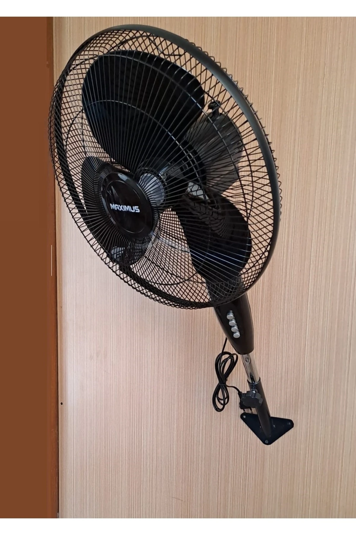 Duvar vantilatörü Hava Pervanesi Döner Kafa Duvar Montajlı hava fani 40CM 60W Siyah