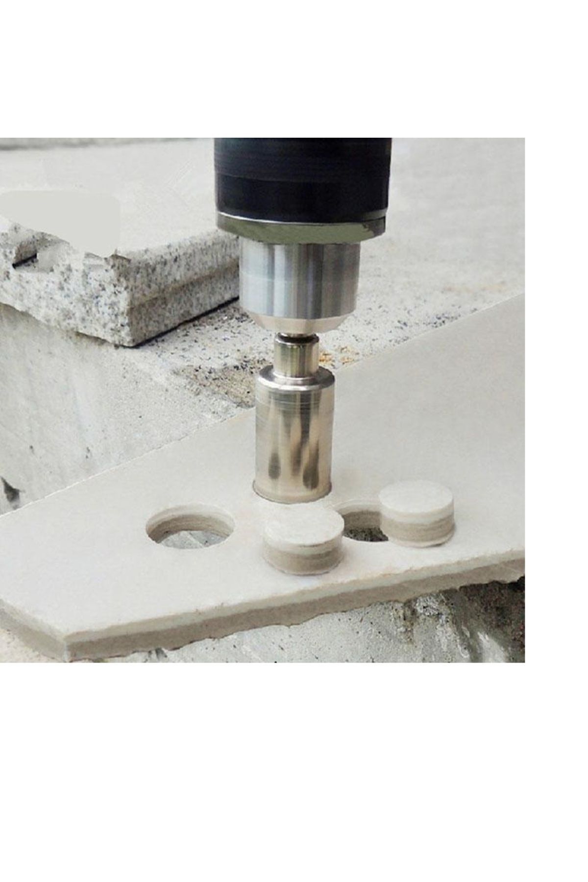 Elmaslı Boru Tipi Panc 23 Parça (3MM-60MM) Mermer Granit Fayans Cam Yuvarlak Delme Matkap Uyumlu