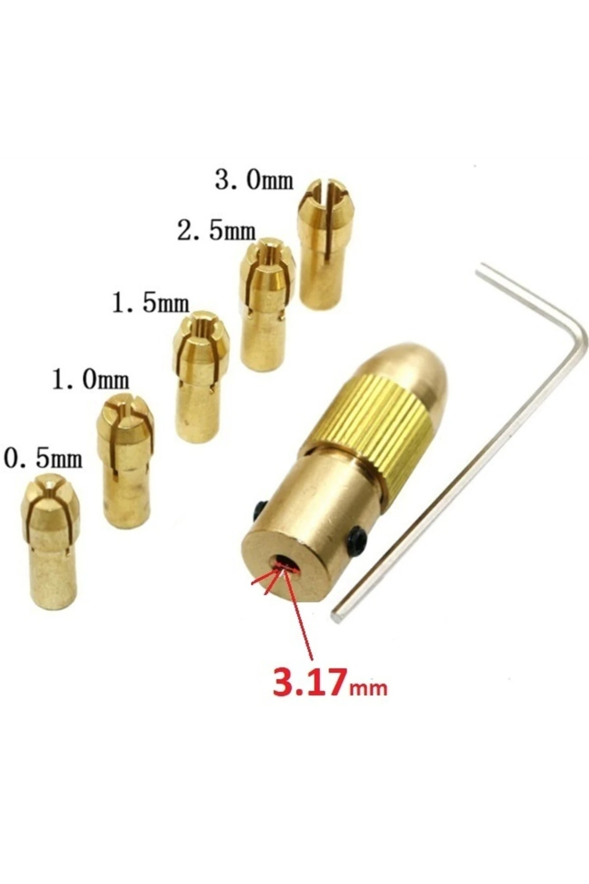 Motor Için Otomatik Mandrel 5 Pensetli Üniversal Okul Proje Ödev Hobi Uygulama 3.17mm Motor Giriş