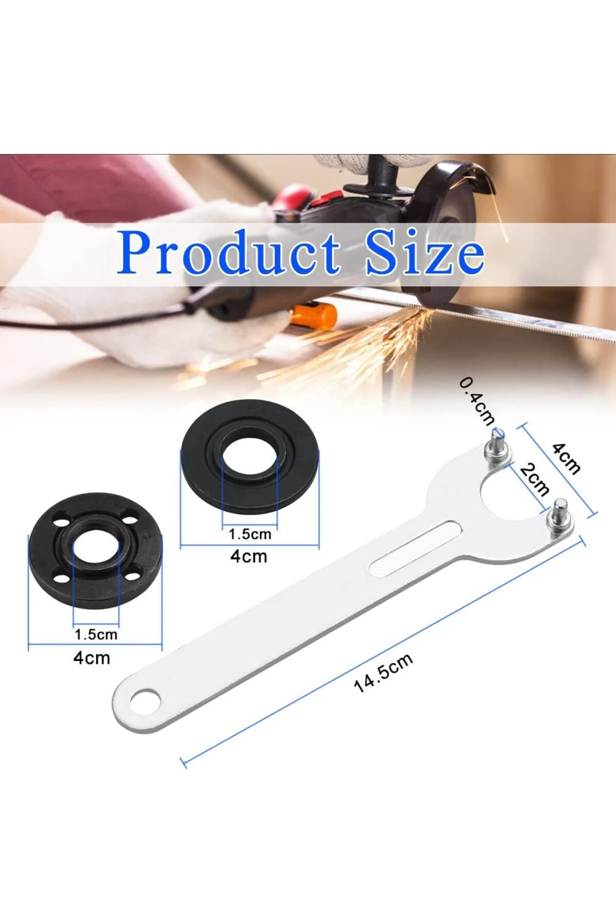 Öğütücü Anahtarı Avuç Taşlama Sıkıştırma Parçaları Açılı Taşlama Sıkma Somunu Yedek sıkma seti