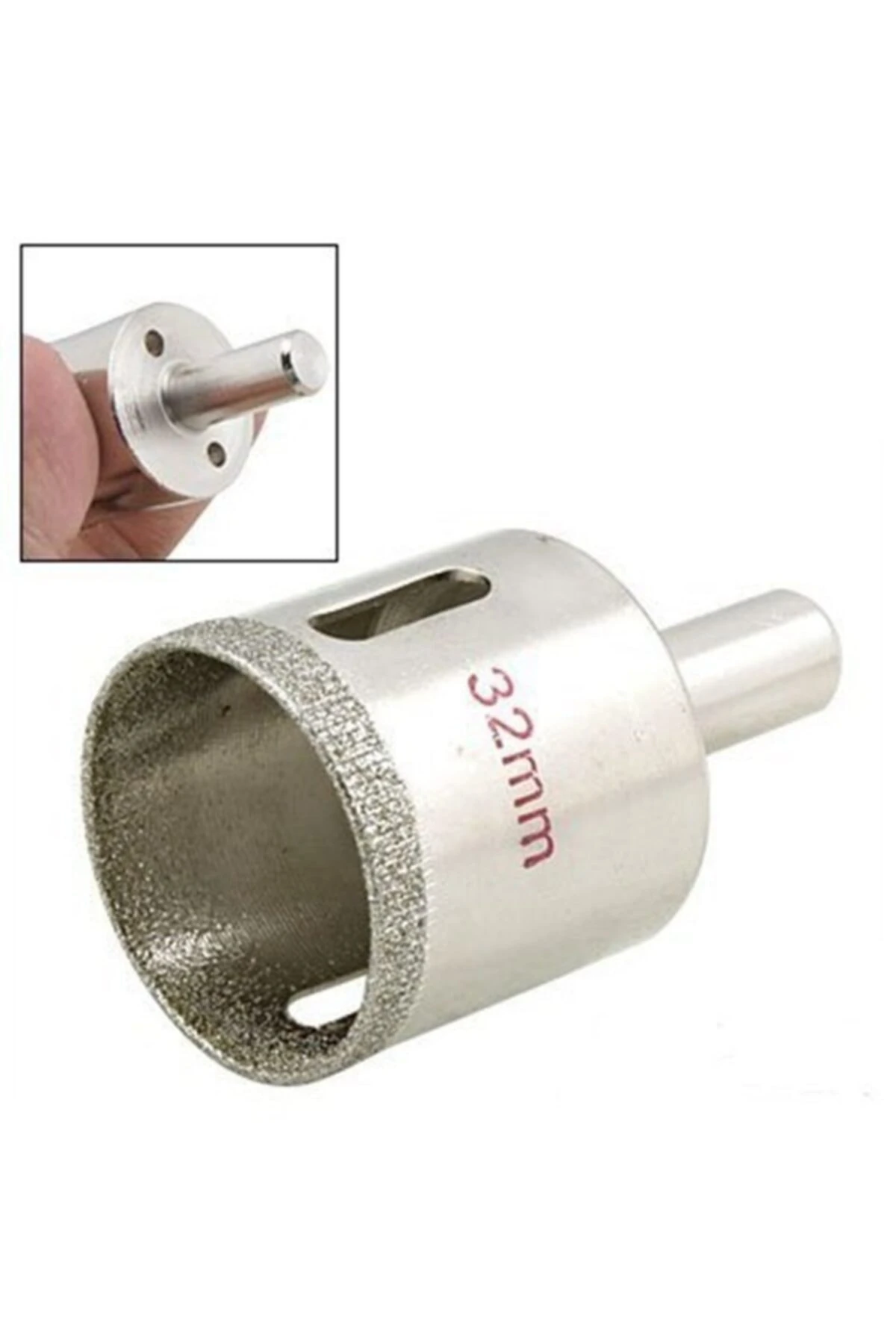 32mm Mermer Granit Fayans Cam Yuvarlak Delme Panç Elmas Uç Yuvarlak Açma Matkap Için Karot Ucu