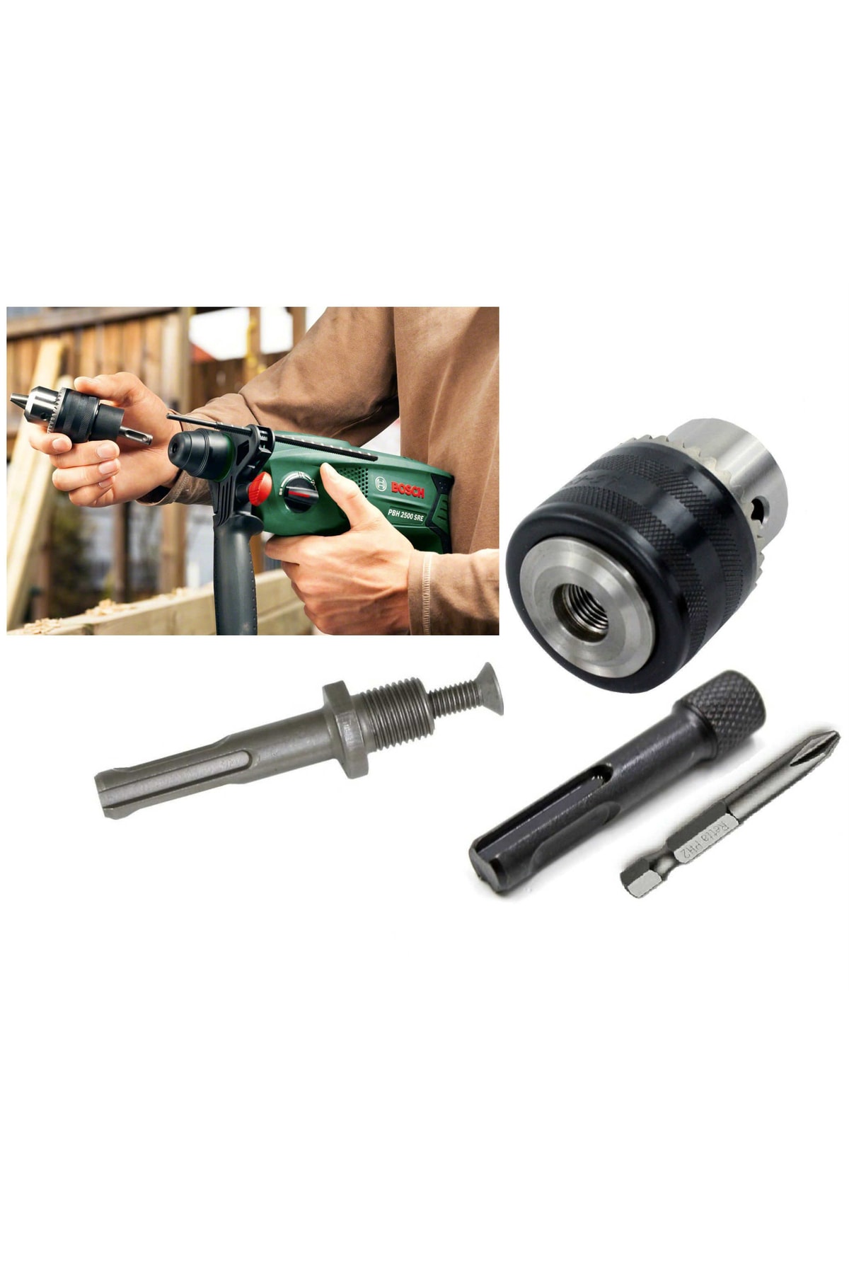 Dremel Matkap Hilti Sds Adaptörü Mini Daire Disk Testere Mandren Bağlantı Elemanı Vidalı Pim Mandire