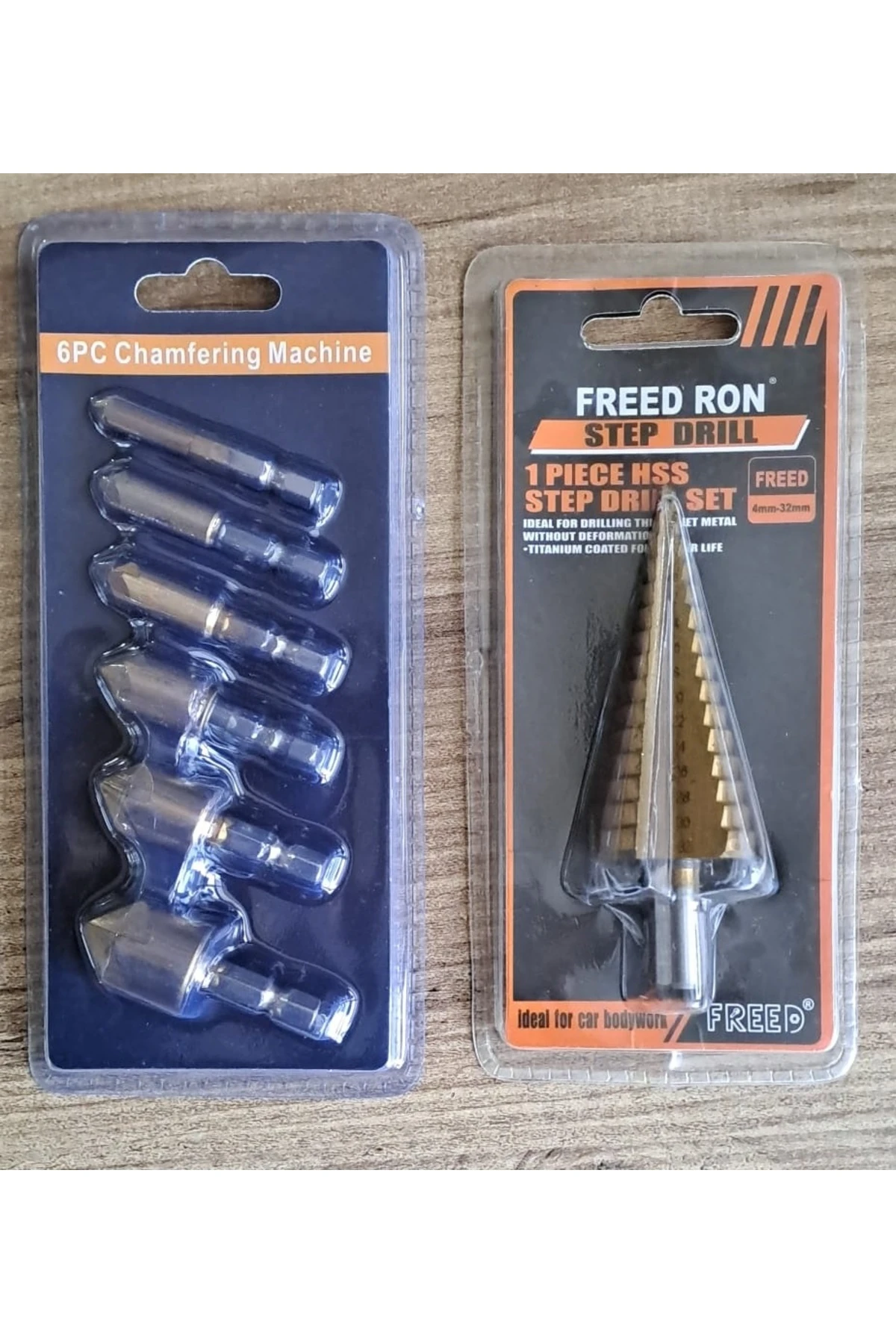 Freze Uç Seti Pah Kırma Adım Kozalak Delik Yiv Havşa Açma Kademeli Delme Pancı Titanyum