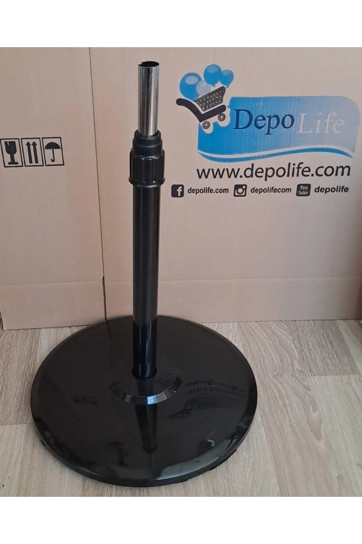 Vantilatör Ayağı Teleskopik Borulu Simit Ayak Fan Pervane Ayak 38cm Çap 70cm Uzunluk