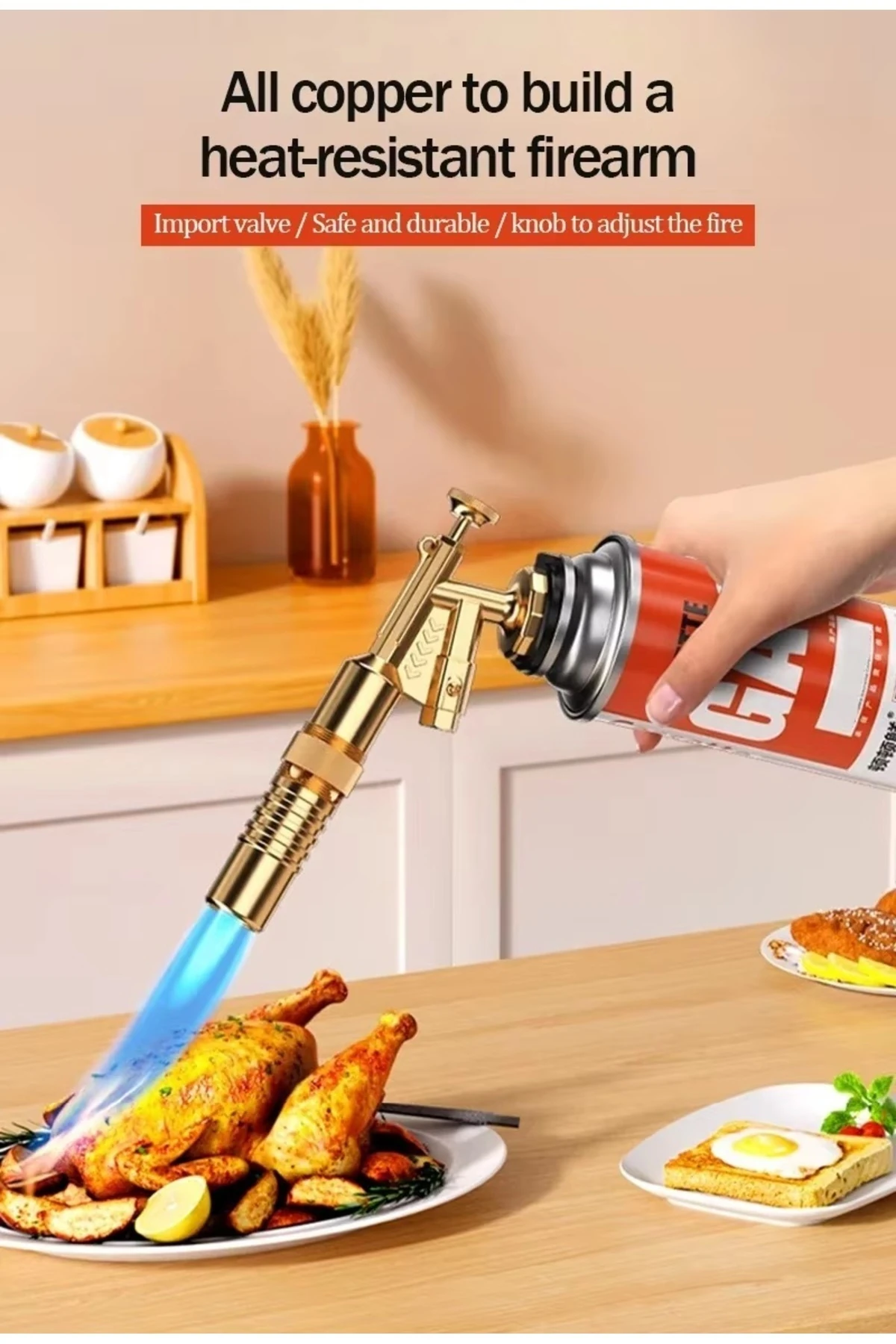 Yüksek Alevli Pürmüz Torch Yakma Barbekü Odun Tutuşturma Tabancası Metal Kafa Tamirci Kaynak pürmüzü