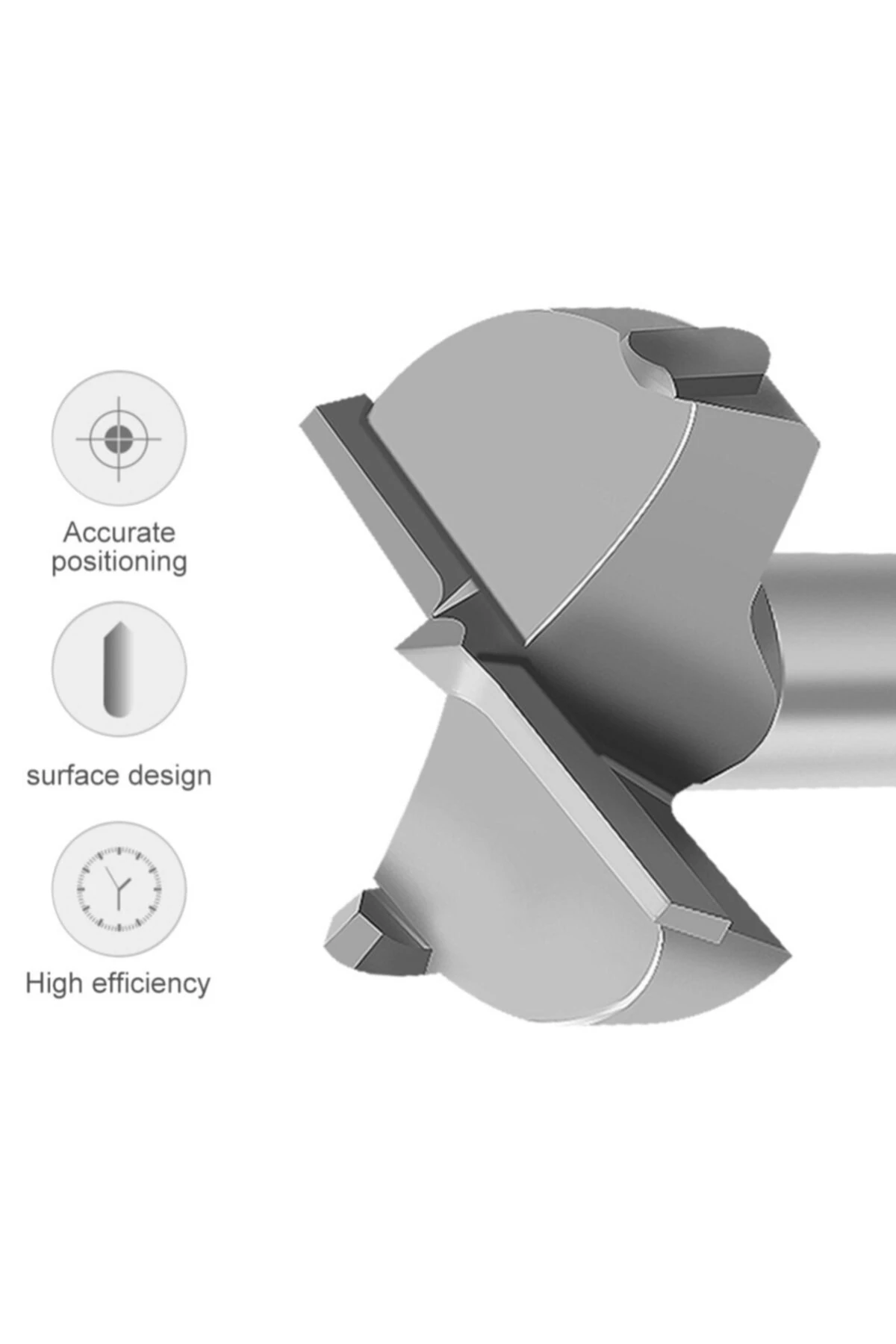 Tas Menteşe Freze Ucu 75mm Ahşap Elmas Uçlu Yuva Açma Pancı Karot Uç