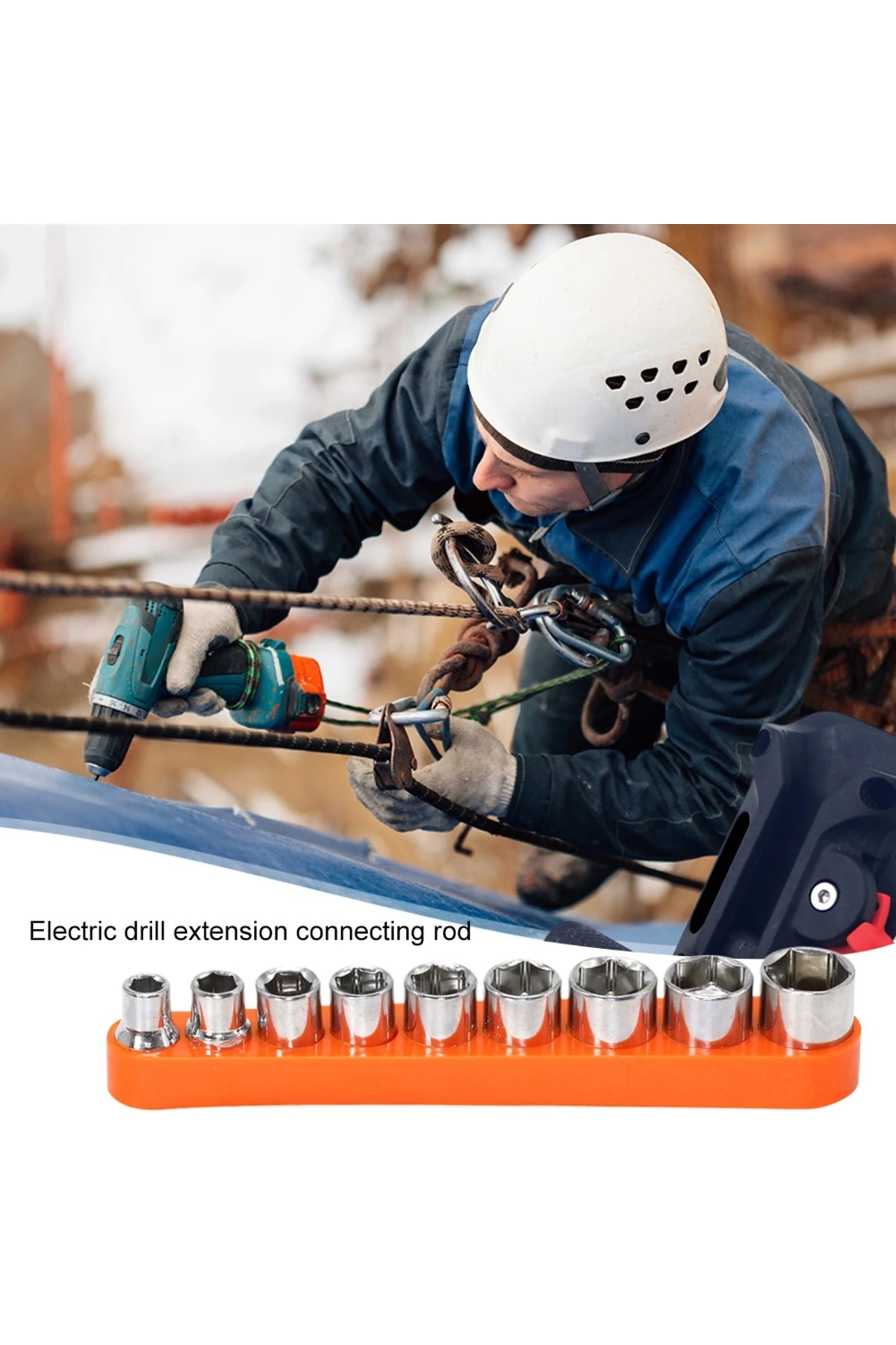 9 parçalı 1/4 soket Lokma Seti ve Matkap Adaptör seti