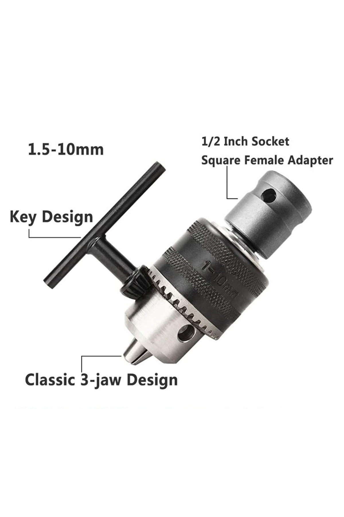 darbeli somun sökme makinesi için metal Mandren ve vidalama  bits Adaptör seti 1/2 hex dönüştücü