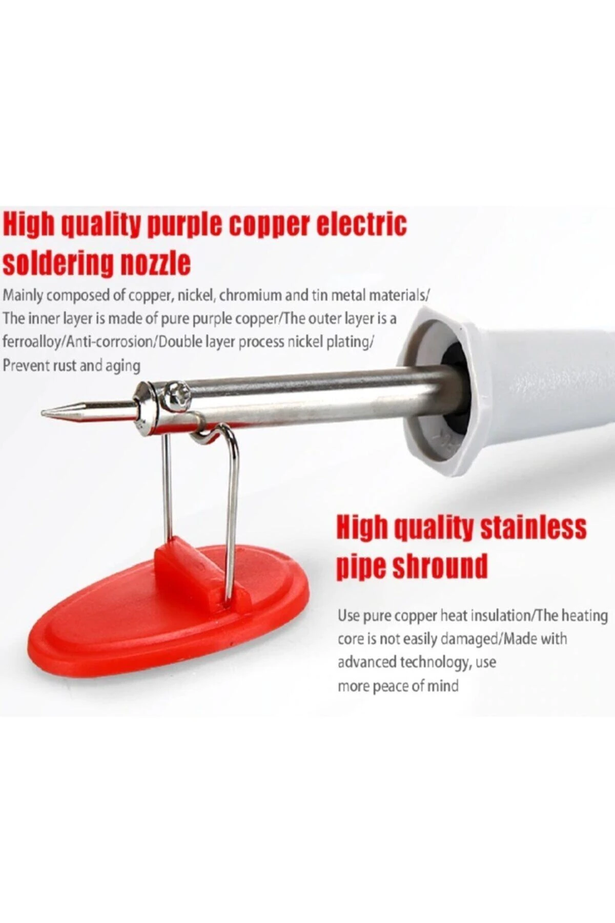 30w Kalem Havya Seti Lehim Makinası Pompa Pasta Zımpara Lehim Standı 6 Parçalı Set