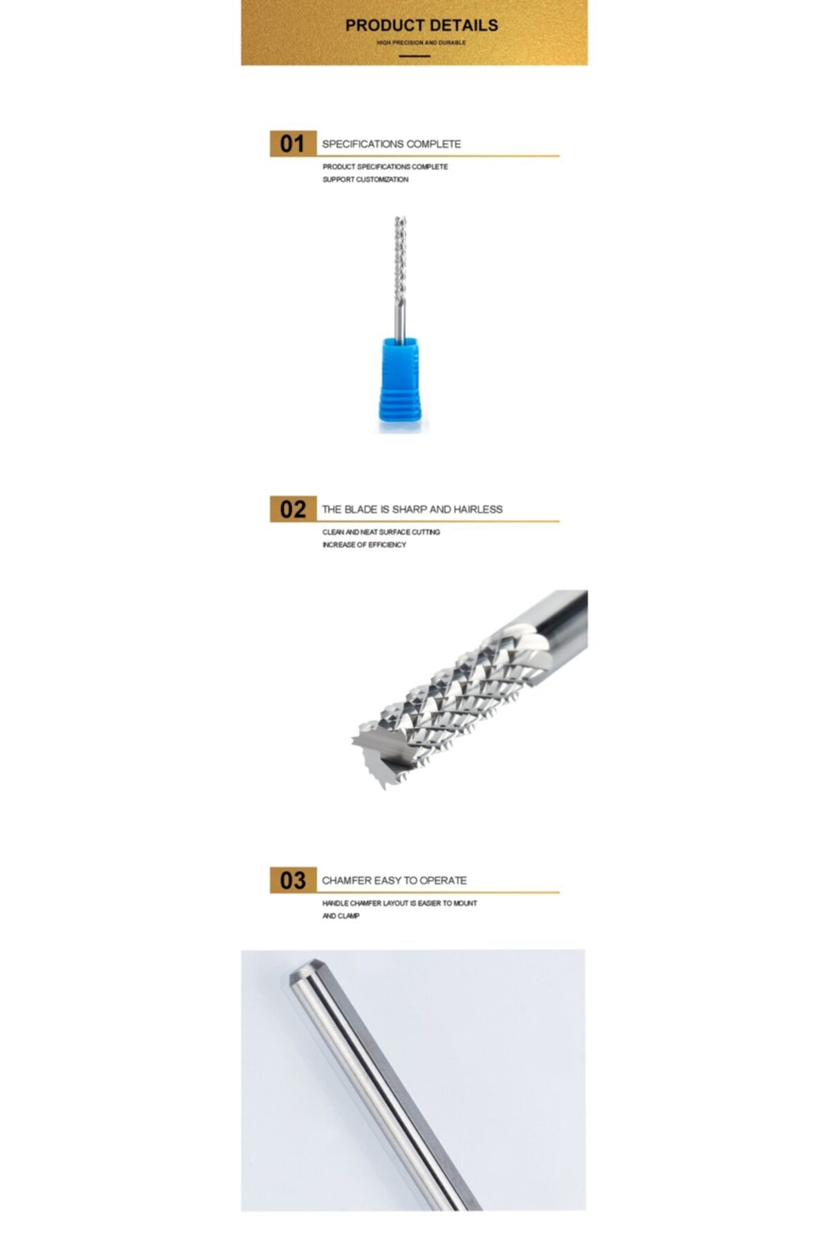 Carbide Yönlendirici Bit End Mill Freze Cnc Karbür Ucu Kesici Ahşap Ve Alüminyum