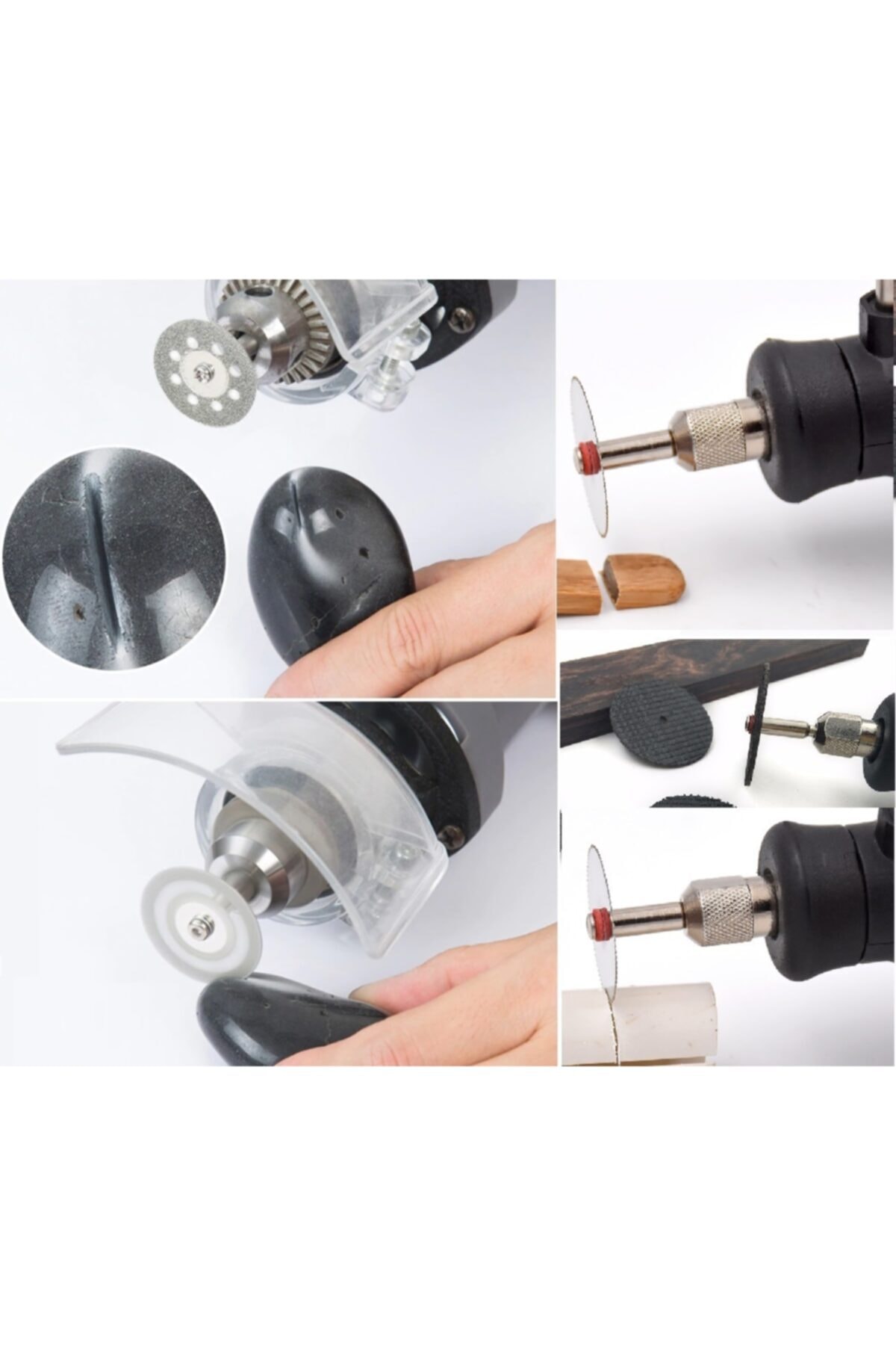 Mini Grinder Vız Vız Için Kesici Aksesuar Seti Ahşap Metal Plastik Cam Kesme Mini Disk